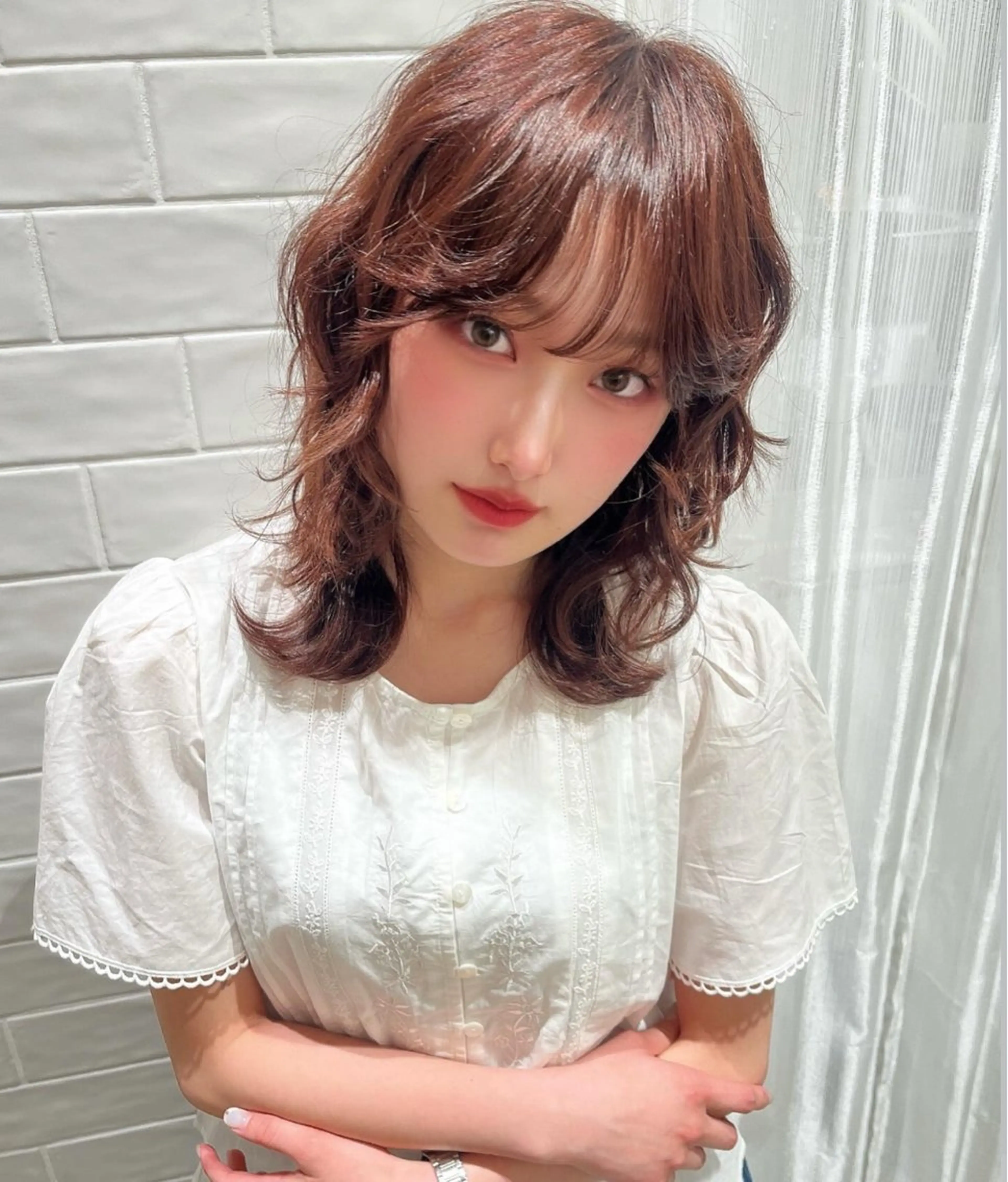 ミディアム カラー ヘアカラー トリートメント stair:case 💖大類舞衣子💖のヘアスタイル