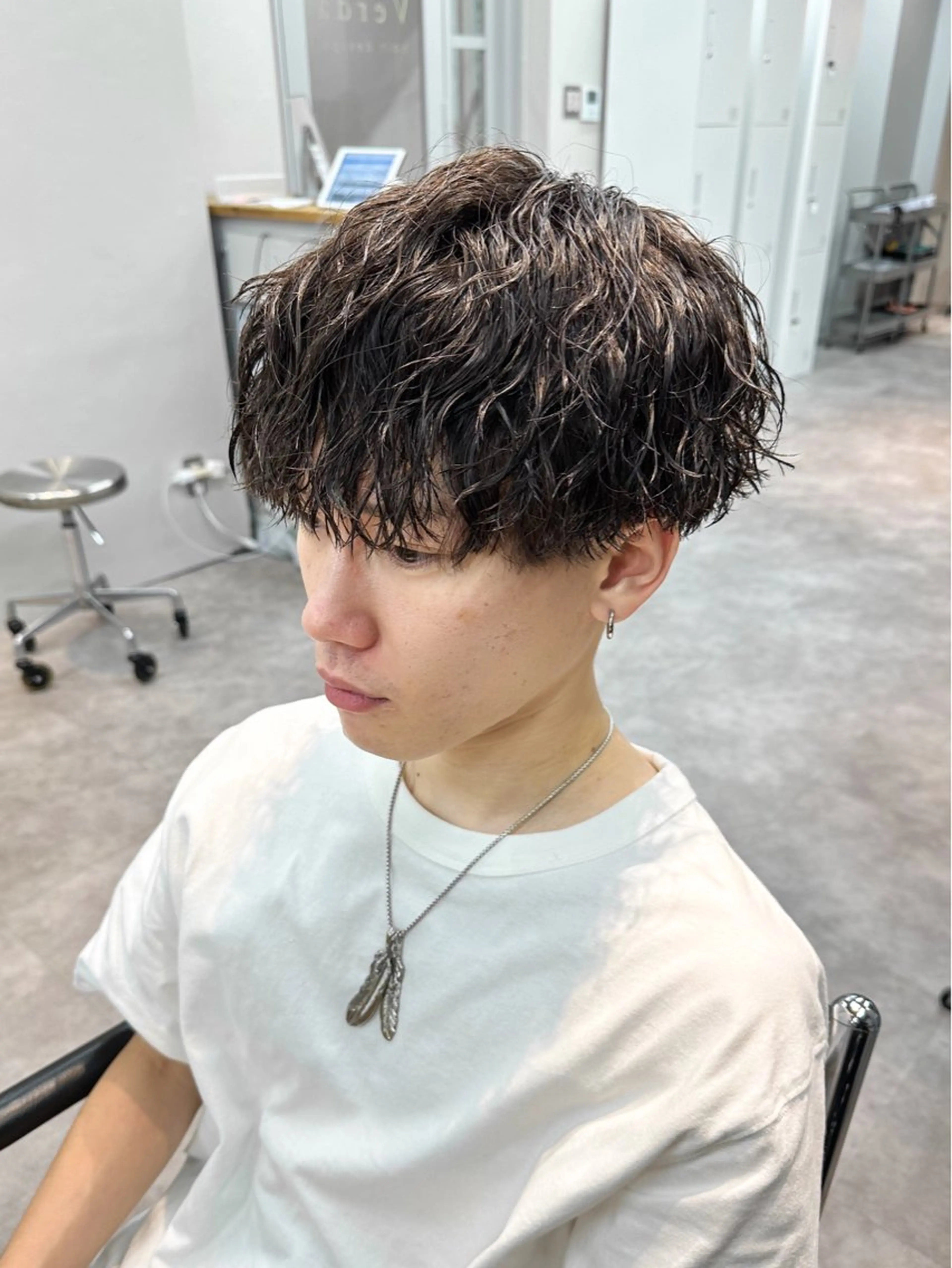 ショート パーマ メンズ カット パーマ warme所属・メンズパーマ メンズ特化ryoのヘアスタイル