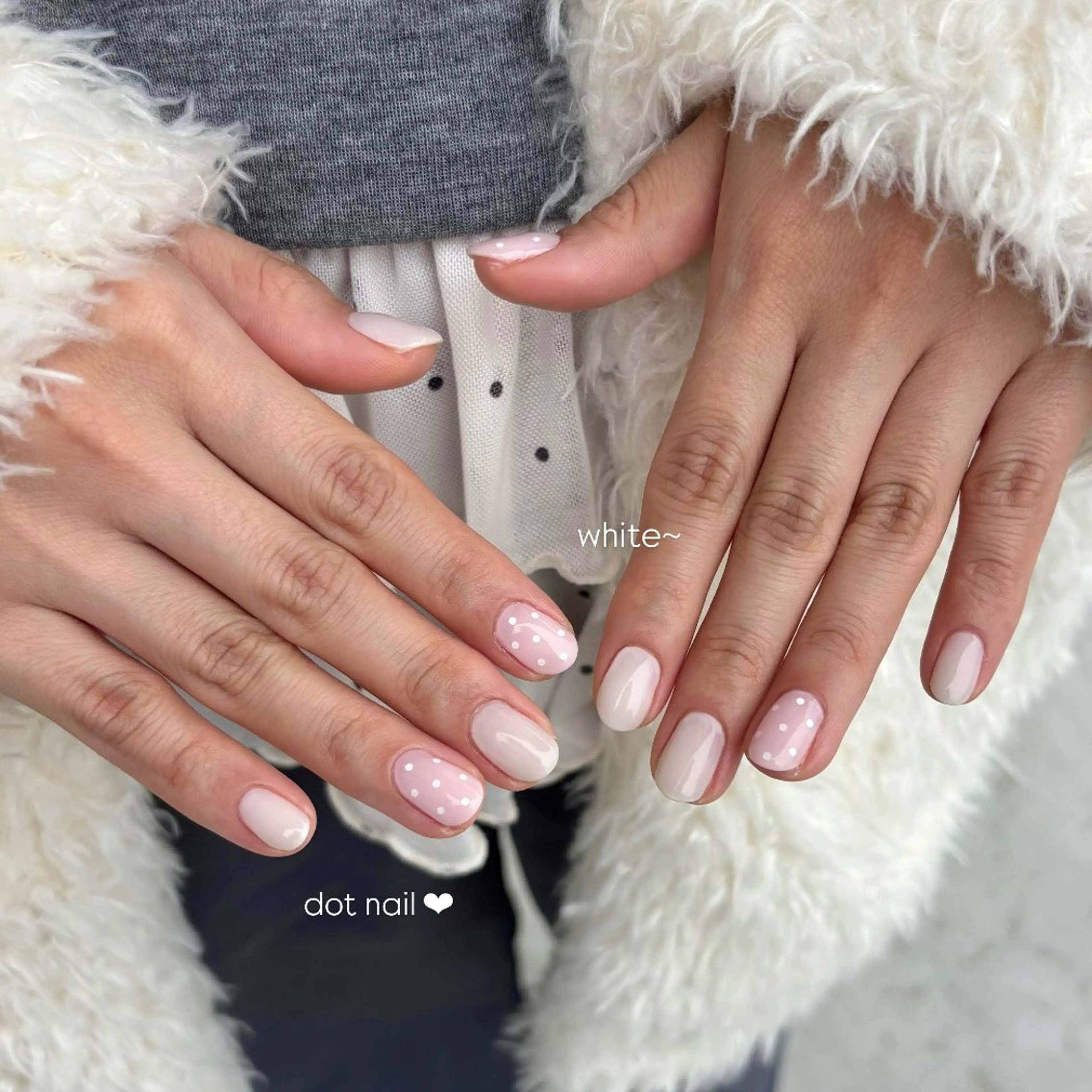 ネイル アートネイル ドット ワンカラーネイル ホワイト filonnail airiのネイルデザイン