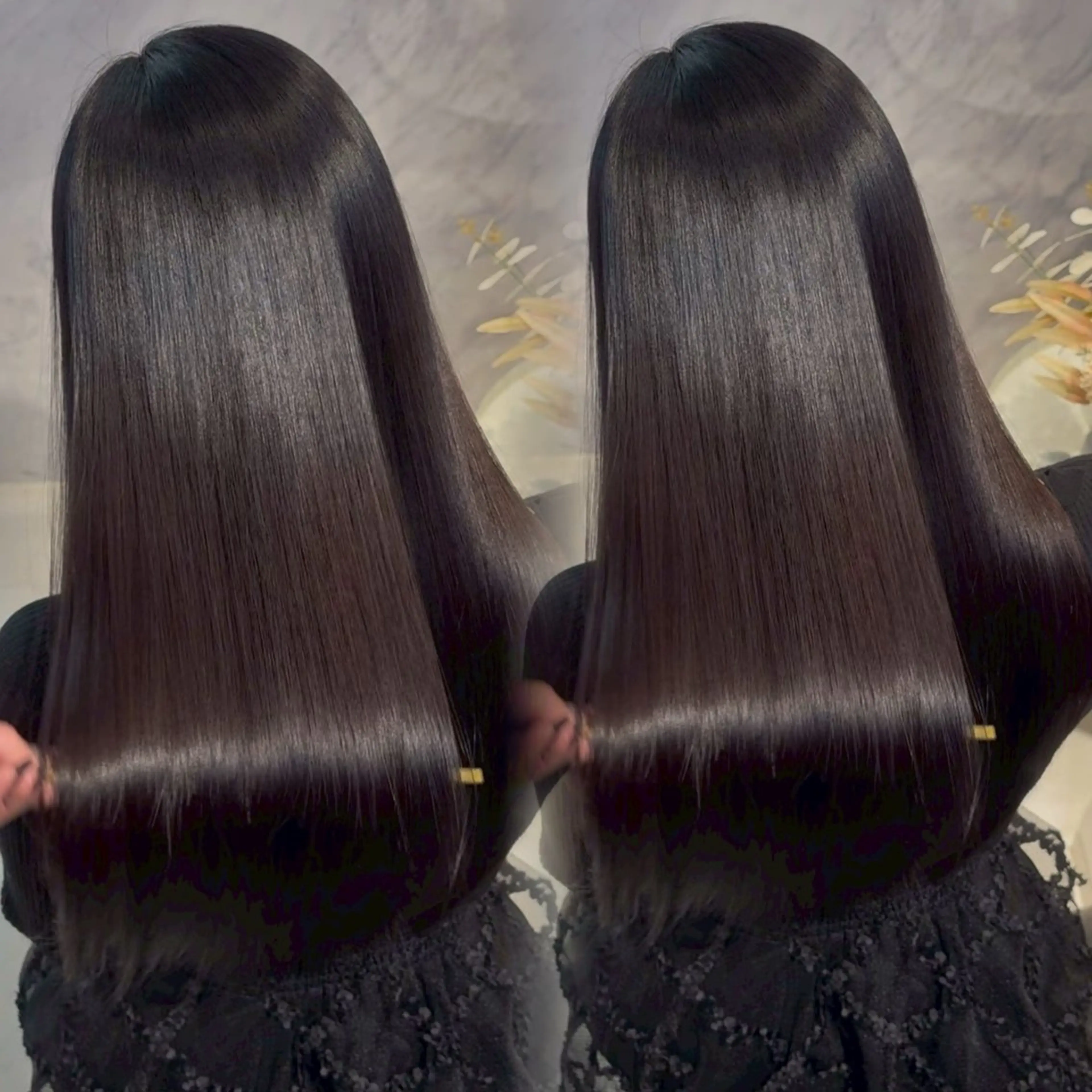 セミロング カラー カット ヘアカラー 縮毛矯正 トリートメント 髪質改善/美髪矯正 艶髪/Takutoのヘアスタイル