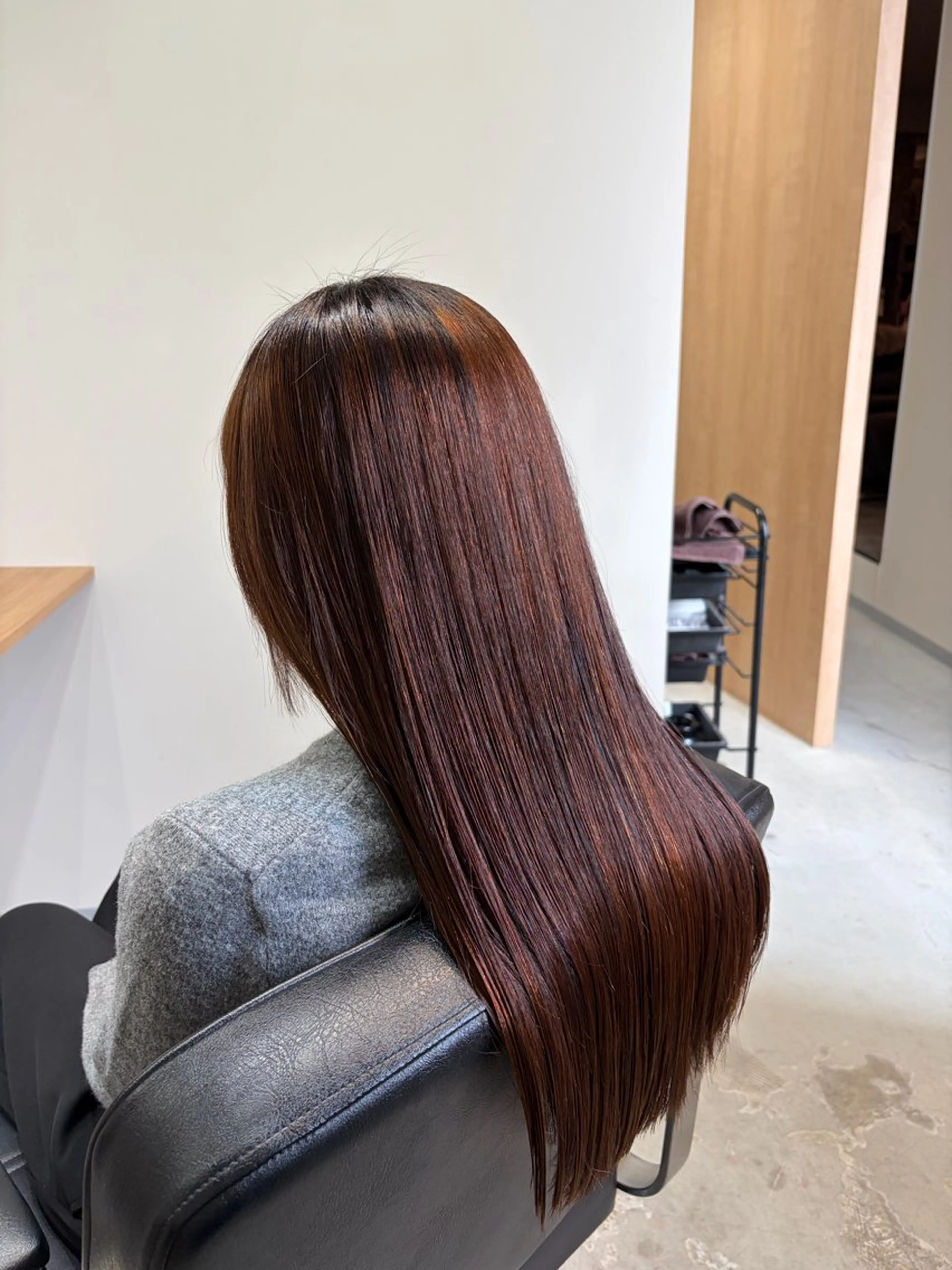 ロング omaフクダ 縮毛矯正/艶髪カラーのヘアスタイル