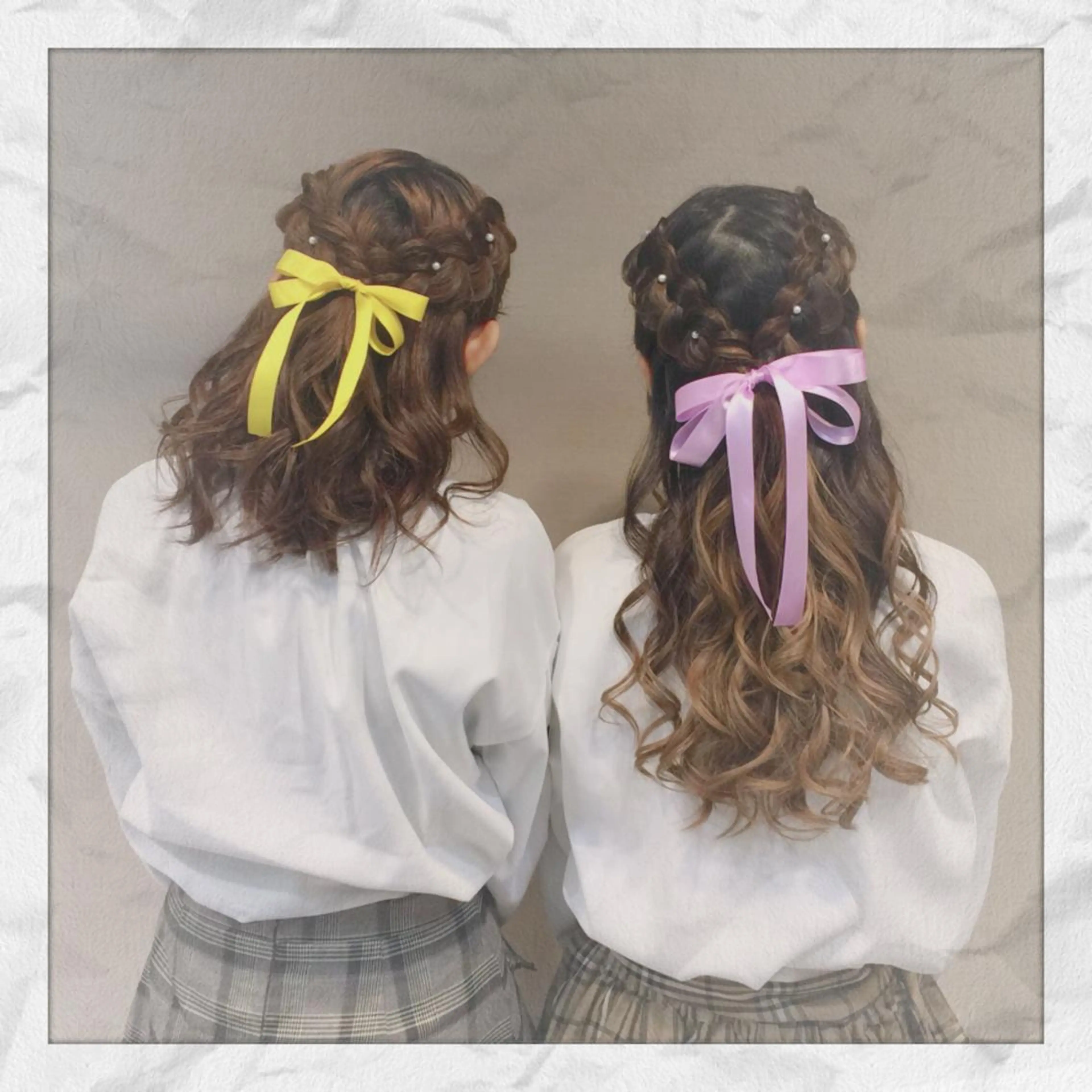 セミロング ヘアアレンジ ハーフアップ ヘアセット ヘアセット/着付け 𓇼 まつもと𓇼のヘアスタイル