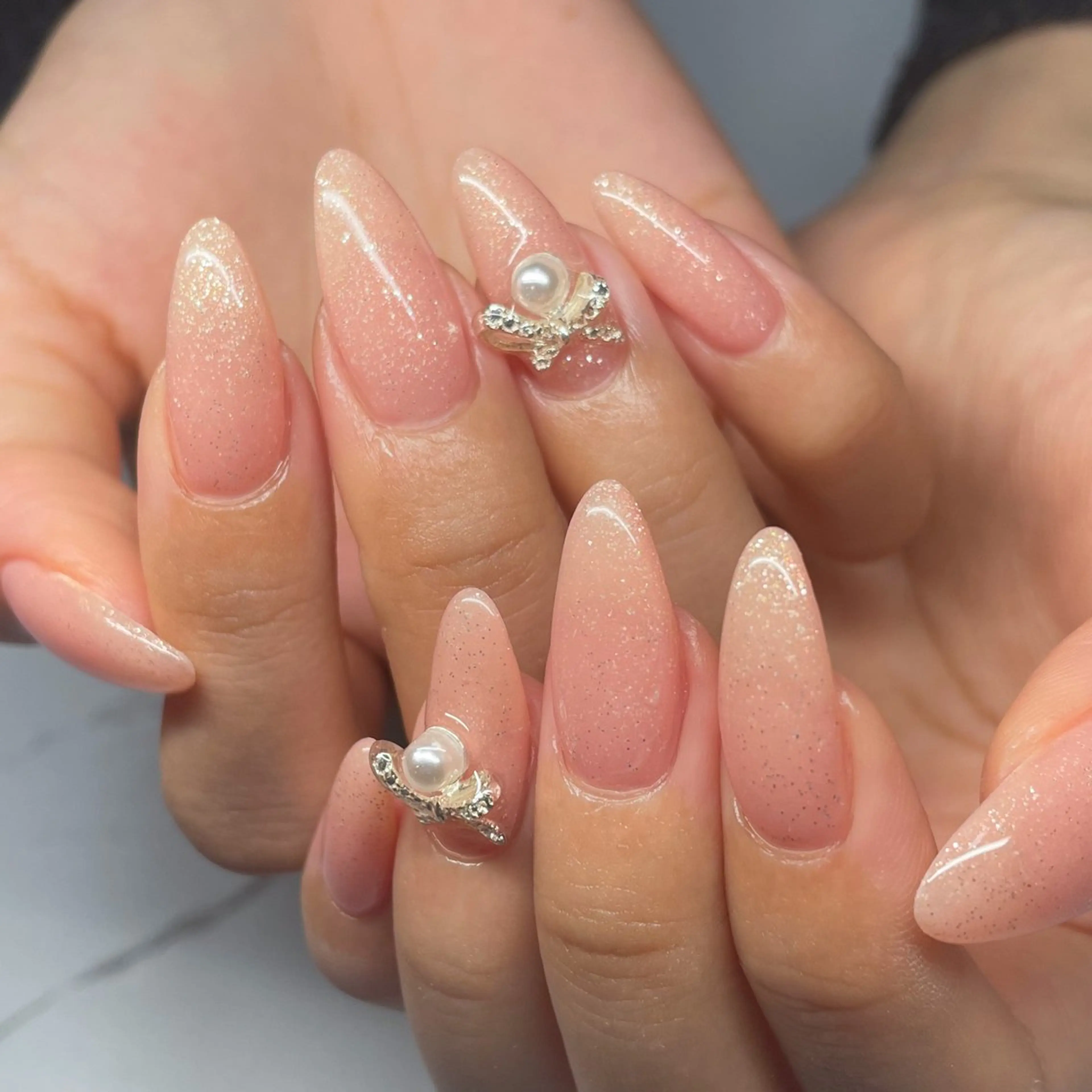 ネイル アートネイル ロングネイル 持ち込み 冬ネイル ハンドネイル Nail Salon AMICALのネイルデザイン