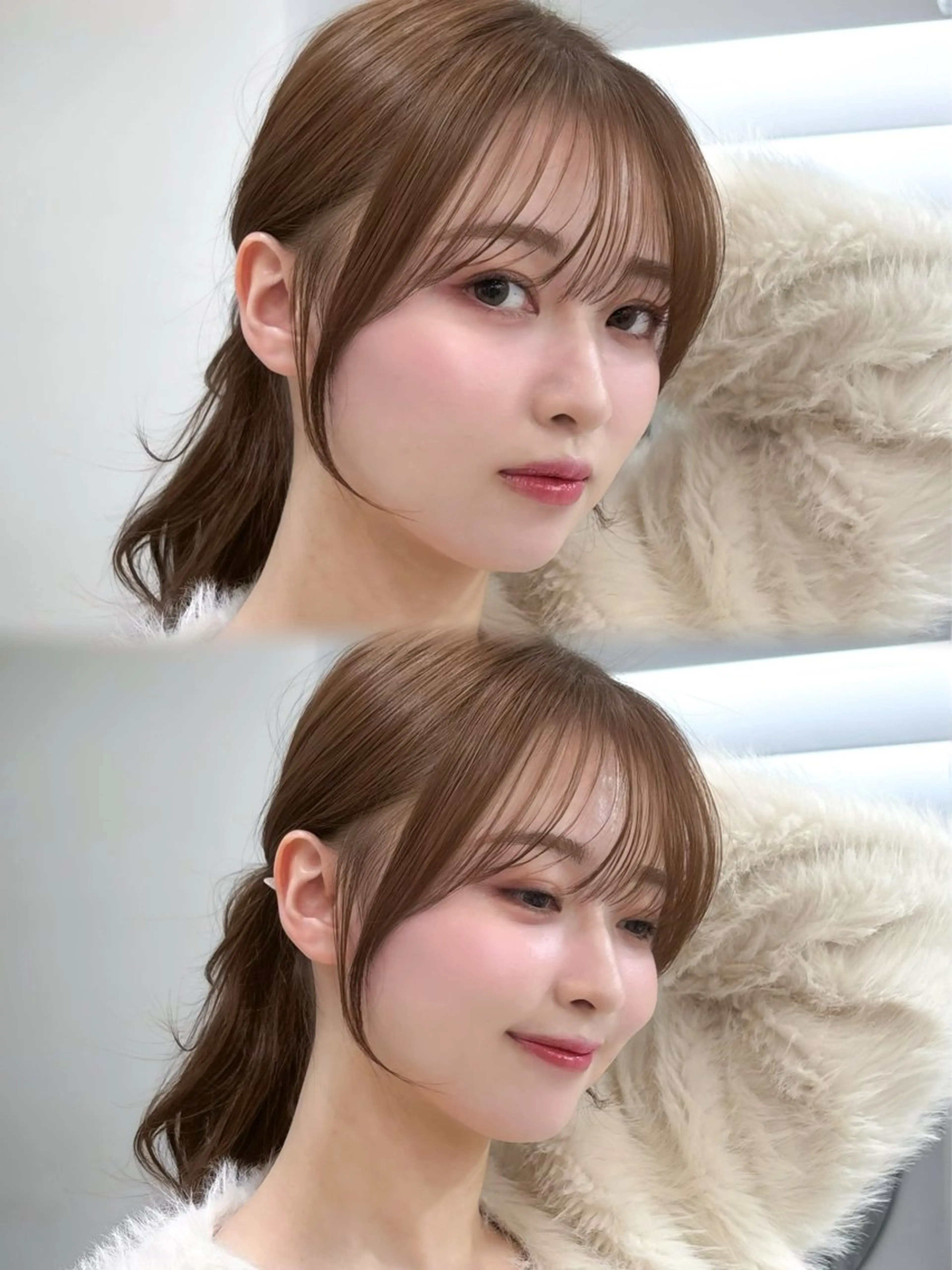 ロング カラー ベージュカラー 韓国風ヘア レイヤーカット 艶髪/モテヘア🎀 MIHOのヘアスタイル