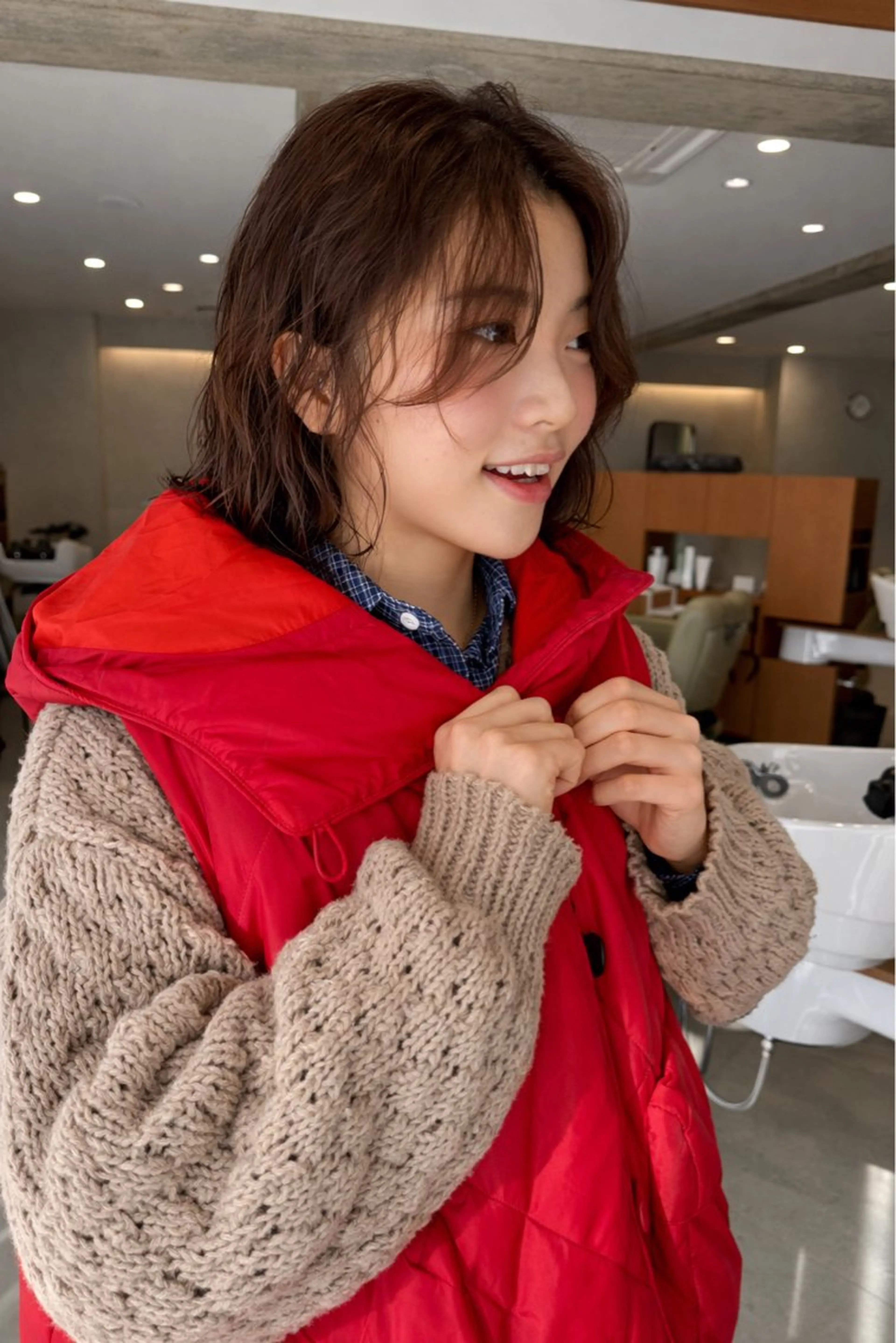 ミディアム パーマ カット パーマ kakeru/ボブ パーマ/レイヤーのヘアスタイル