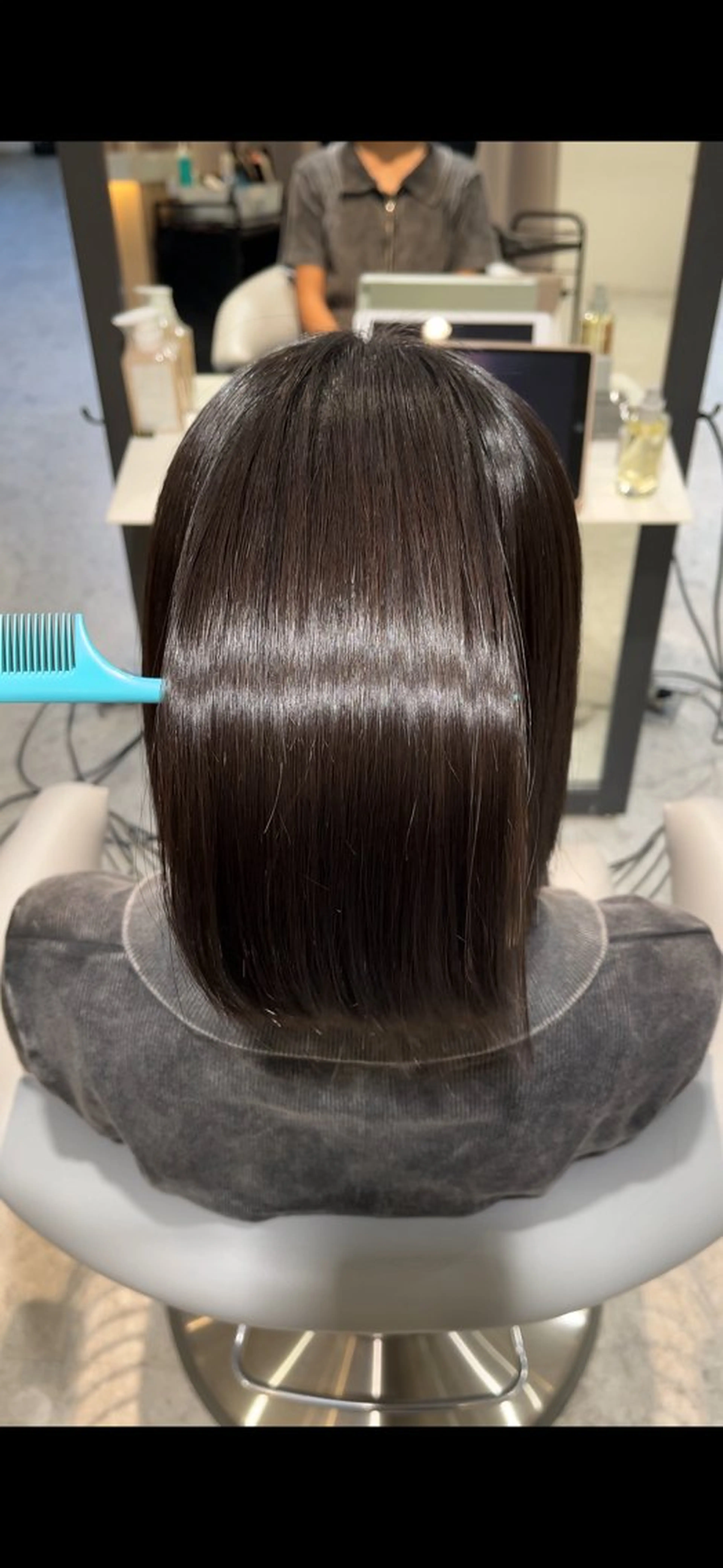 ミディアム 縮毛矯正 🪽ショウヤ🪽 /ブリなしダブル🌟のヘアスタイル