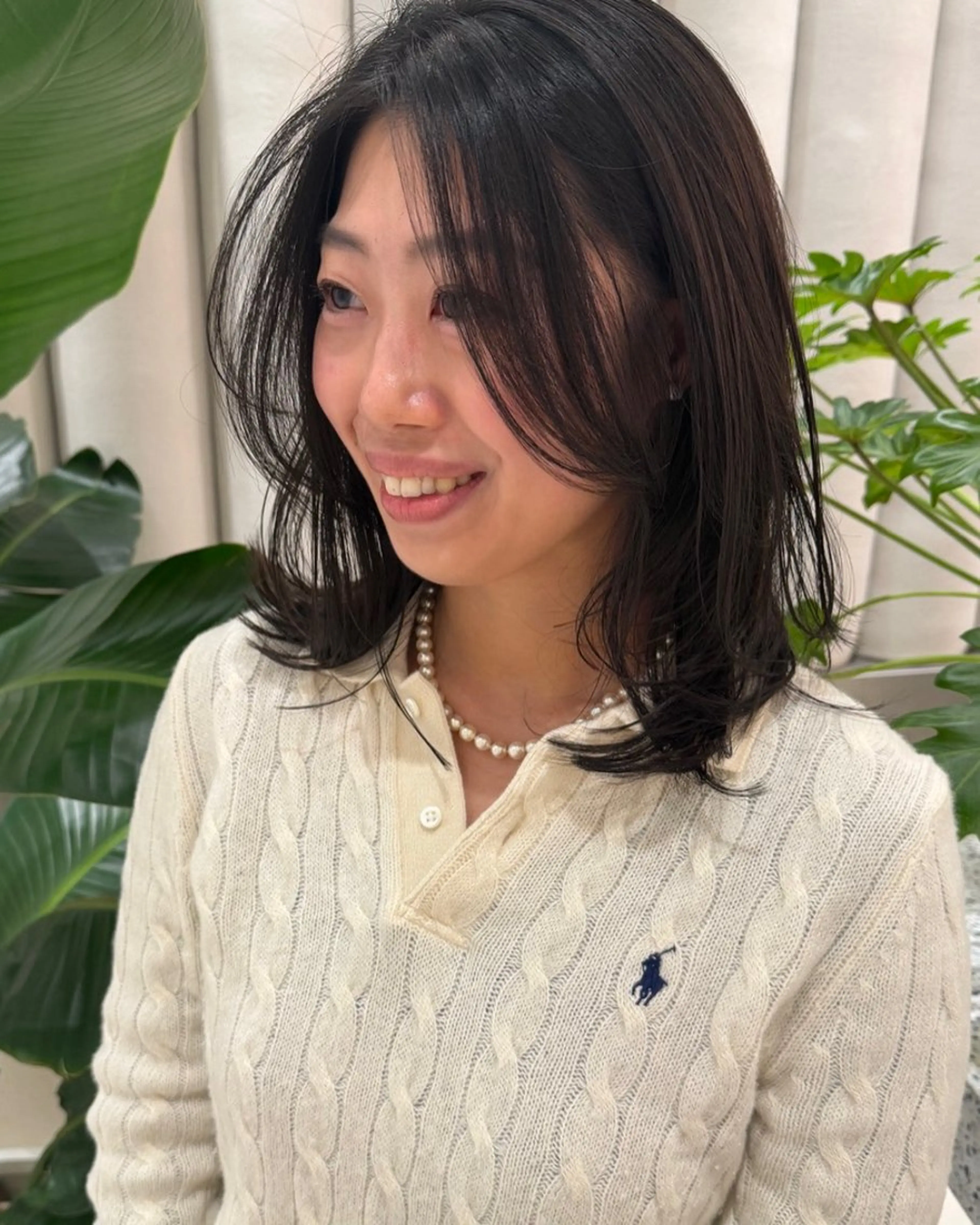 セミロング レイヤーカット カット 銀座/ 髪質改善のヘアスタイル