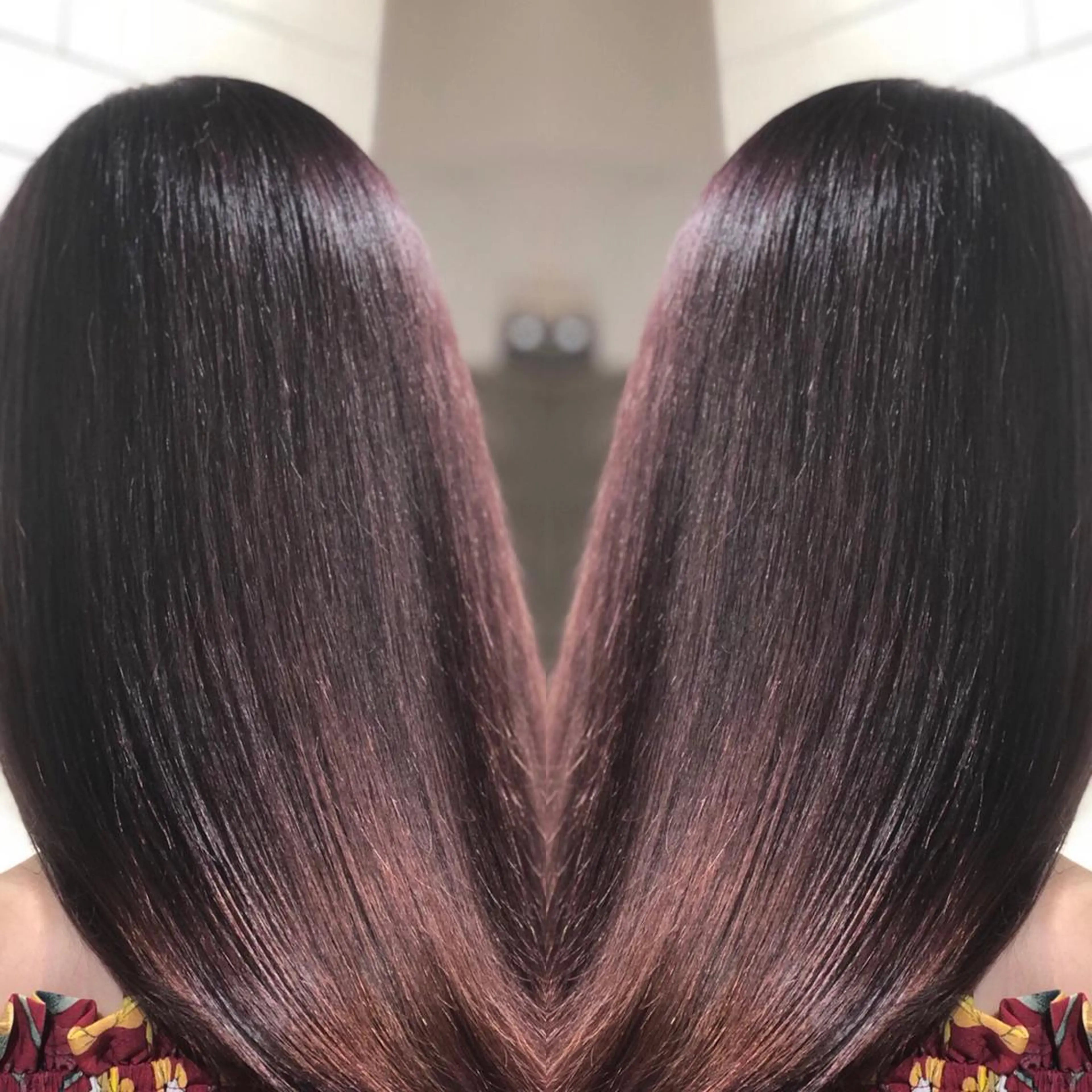 セミロング カット ヘアカラー トリートメント 髪質改善×ハイトーン 中田啄也のヘアスタイル