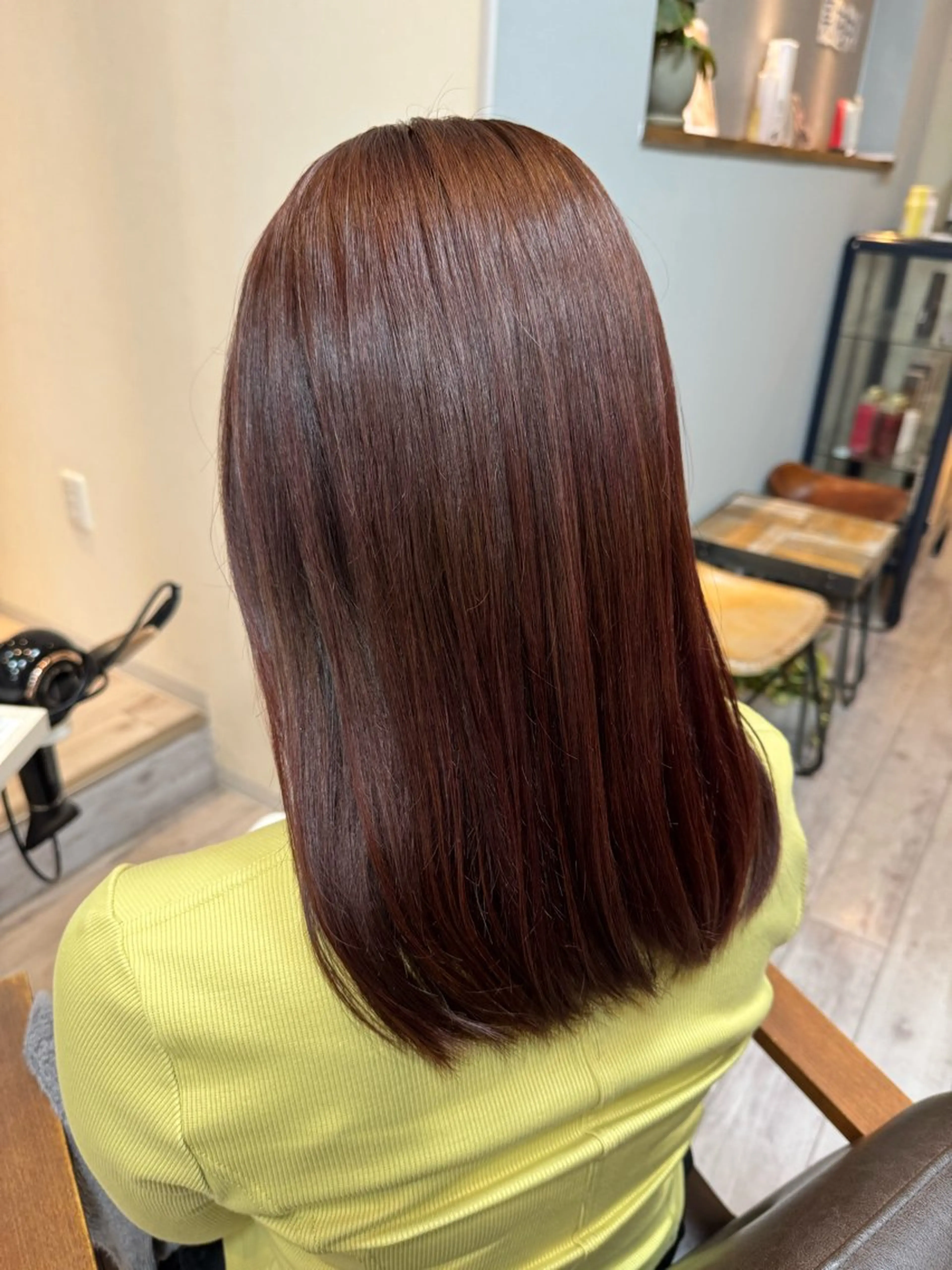 ミディアム カラー ブラウンカラー ピンクカラー ピンクブラウン 多田 葉月のヘアスタイル