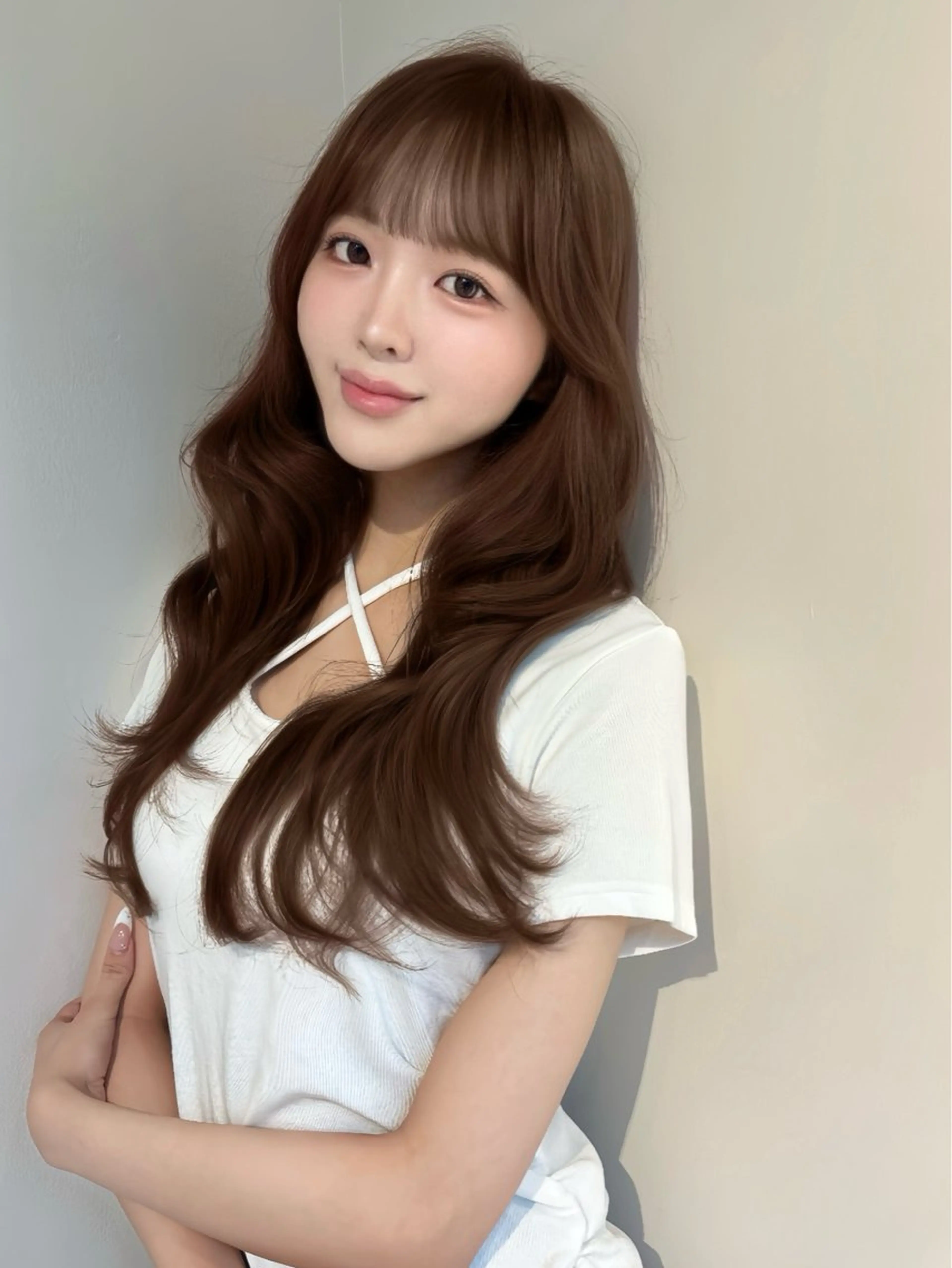 ロング チョコレートブラウン レイヤーカット/ 透明感カラー🤍楓のヘアスタイル