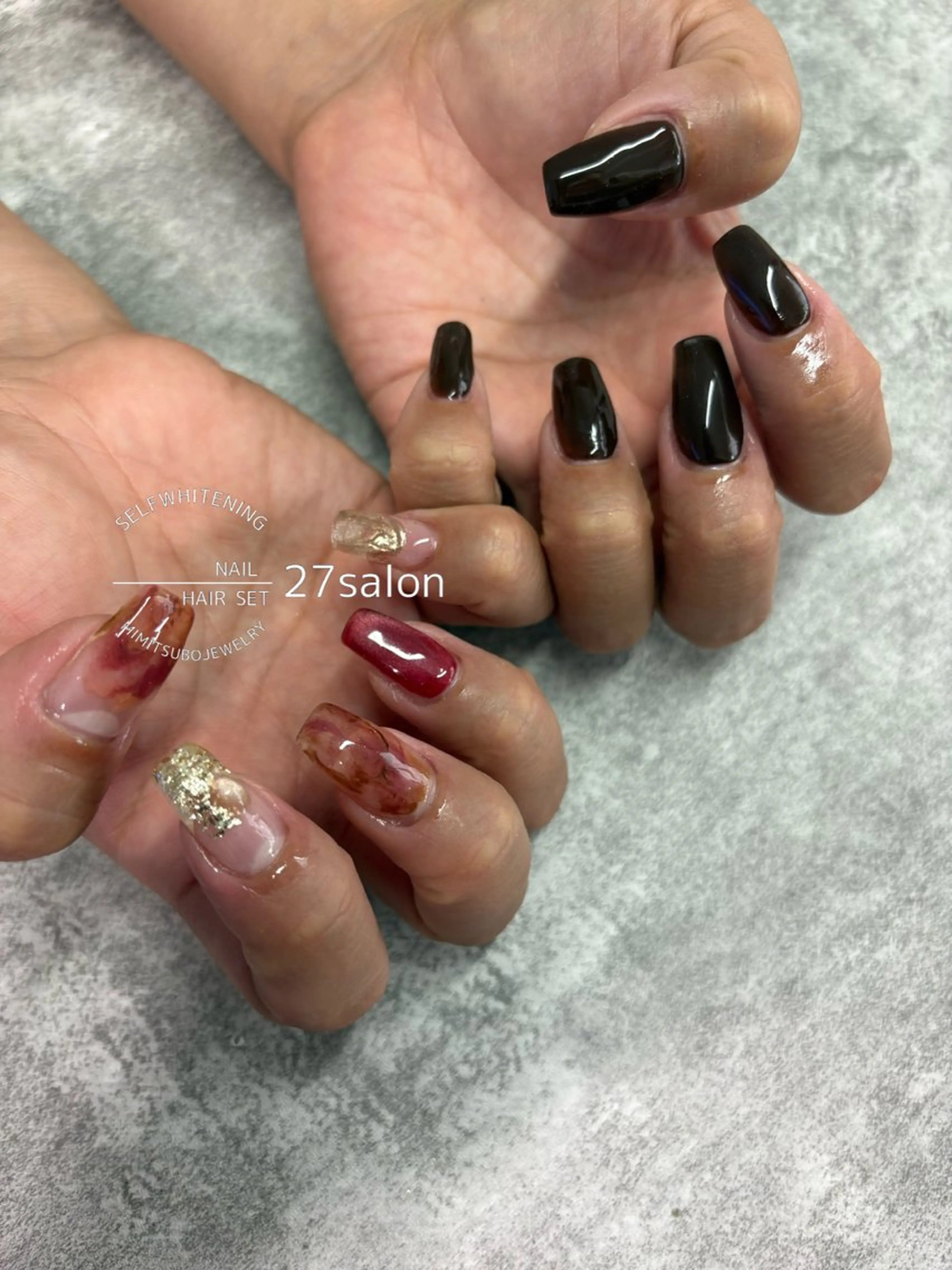 ネイル ニュアンスネイル ハンドネイル 27salon yuinaのネイルデザイン