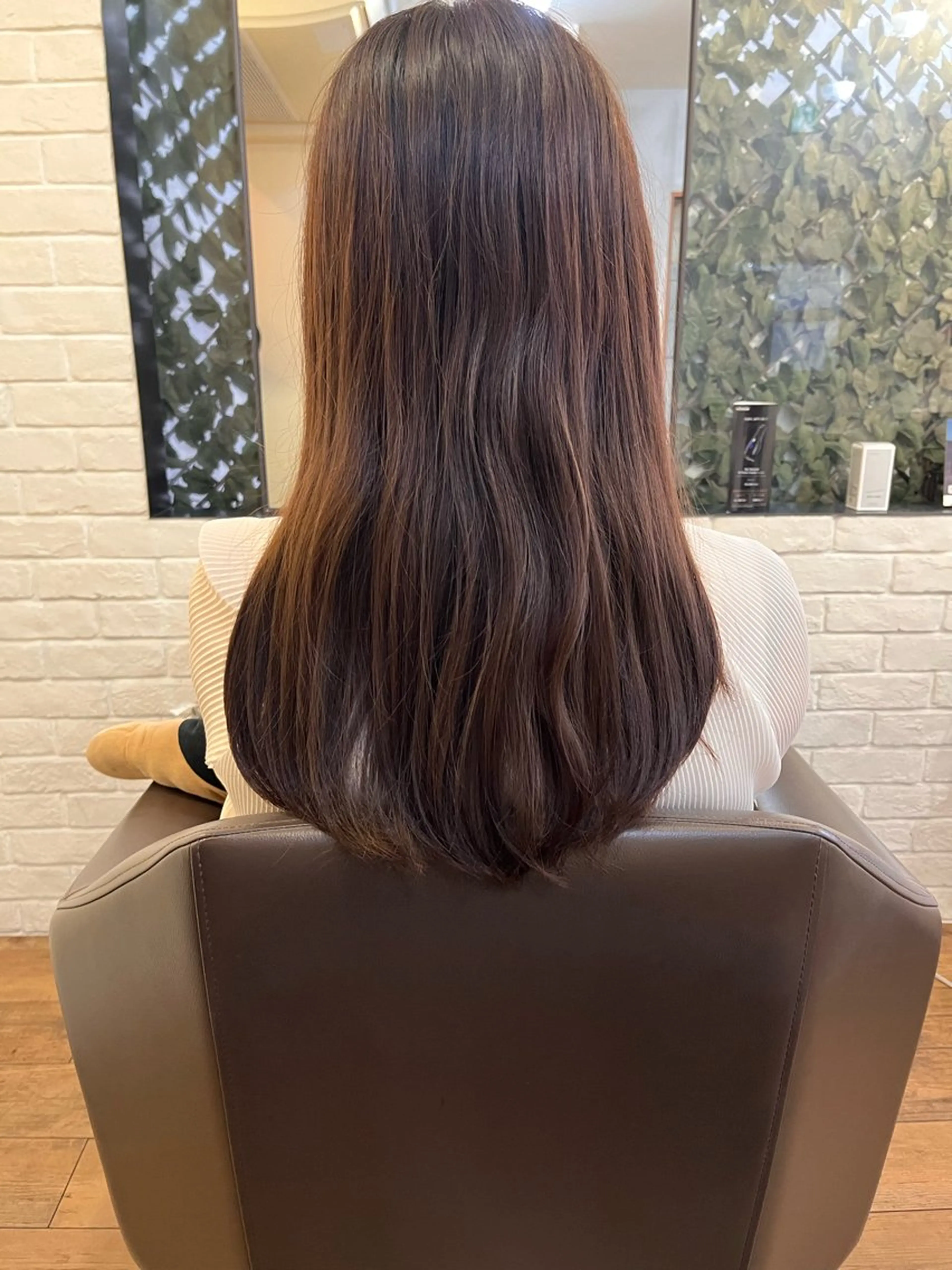 ロング カラー 髪質改善 レイヤーカット 小顔カット カット ヘアカラー 薬院:今泉/上川美幸 ボブ/顔周りレイヤーのヘアスタイル