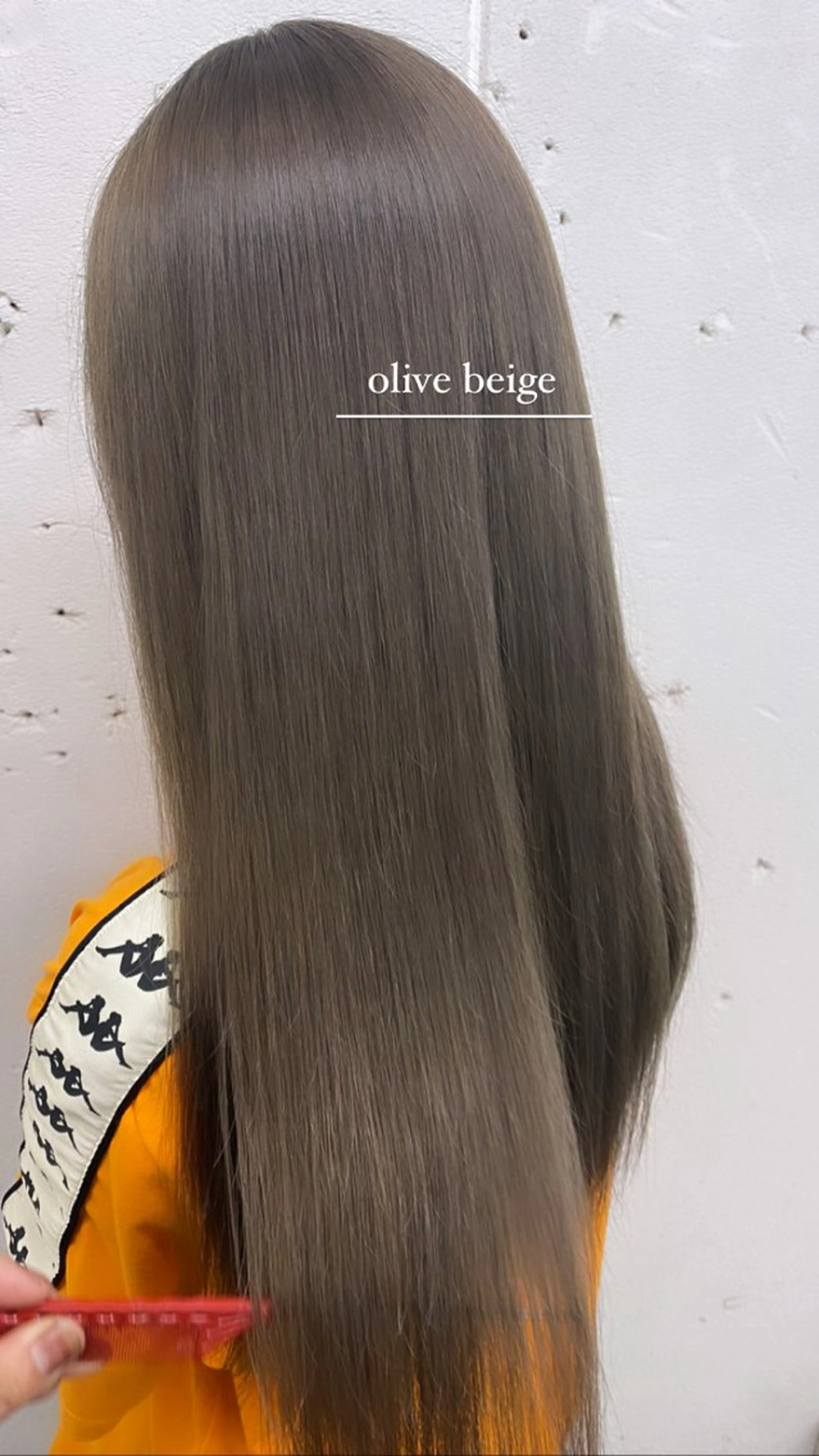 ロング カラー ベージュカラー ブリーチ ケアブリーチ オリーブベージュ 髪質改善 艶ハイトーン特化 tatsuのヘアスタイル