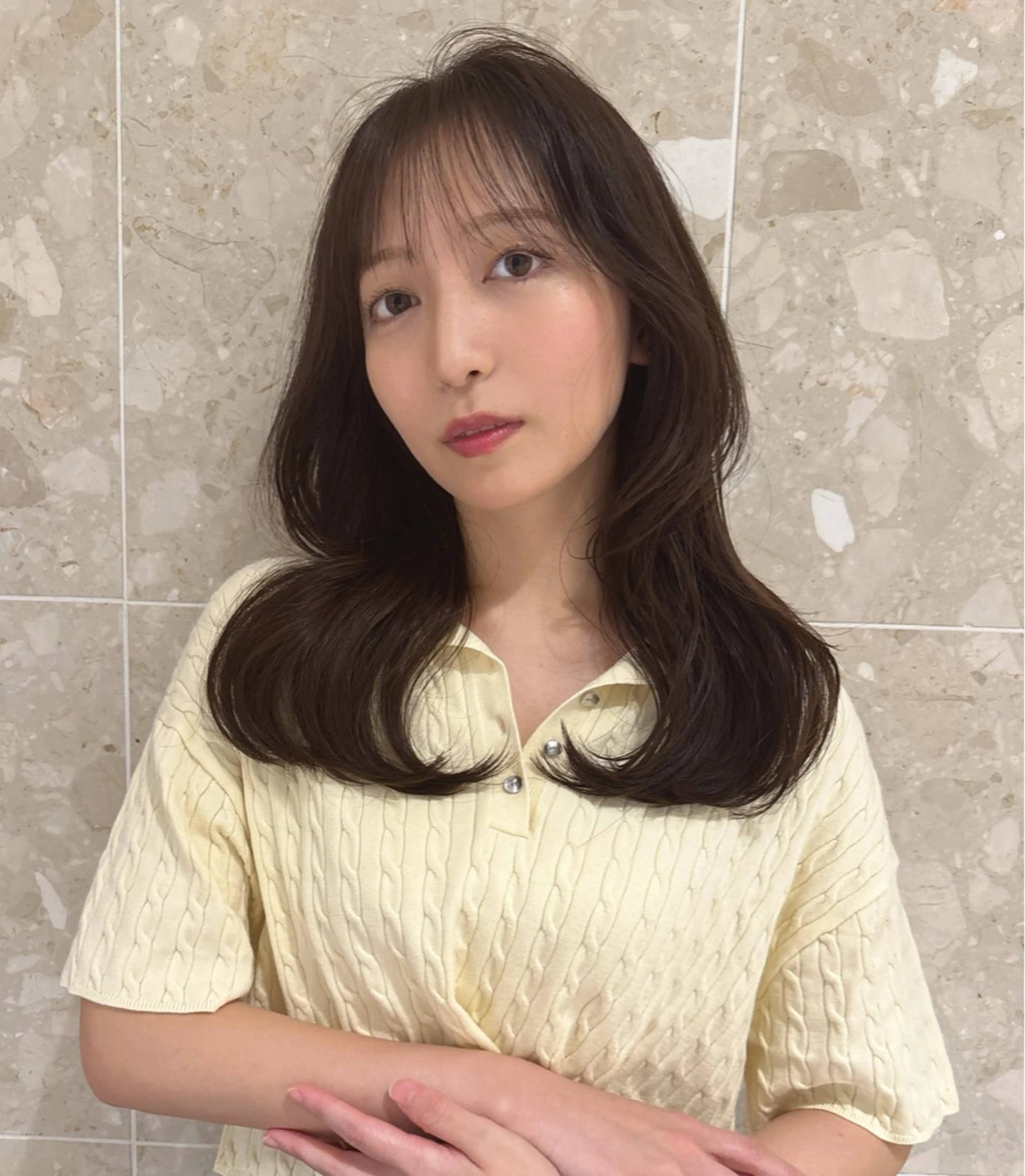 セミロング 韓国風ヘア ☀️原口 陽太☀️のヘアスタイル