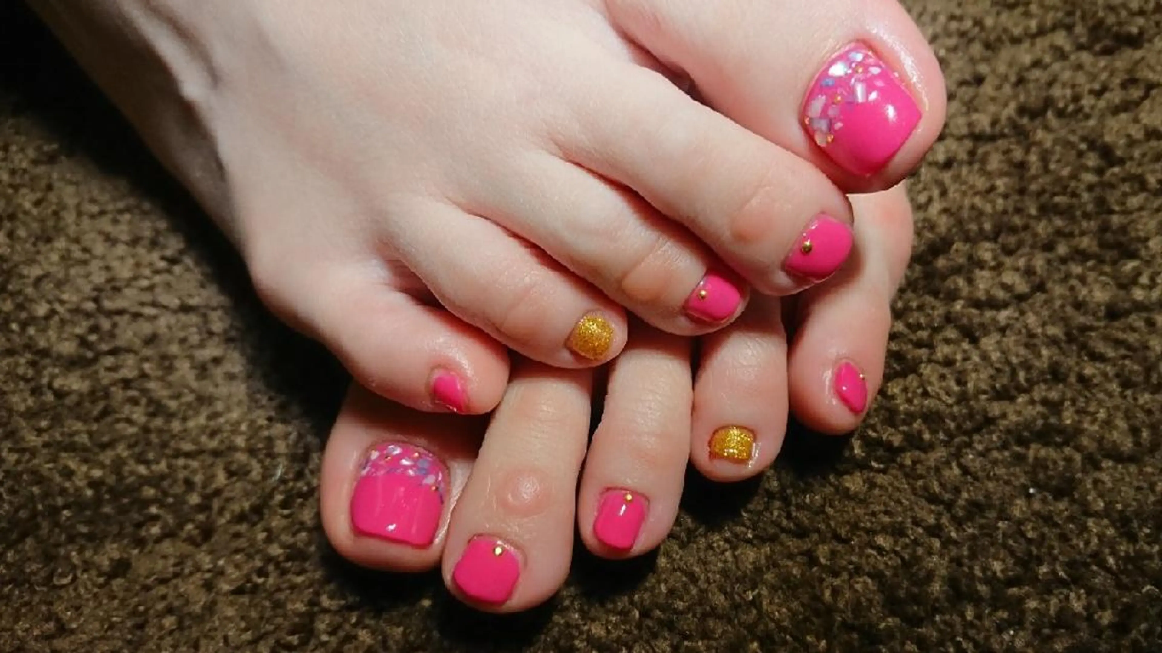 初回フットジェルネイル(オフなし)フットバスケアありの写真