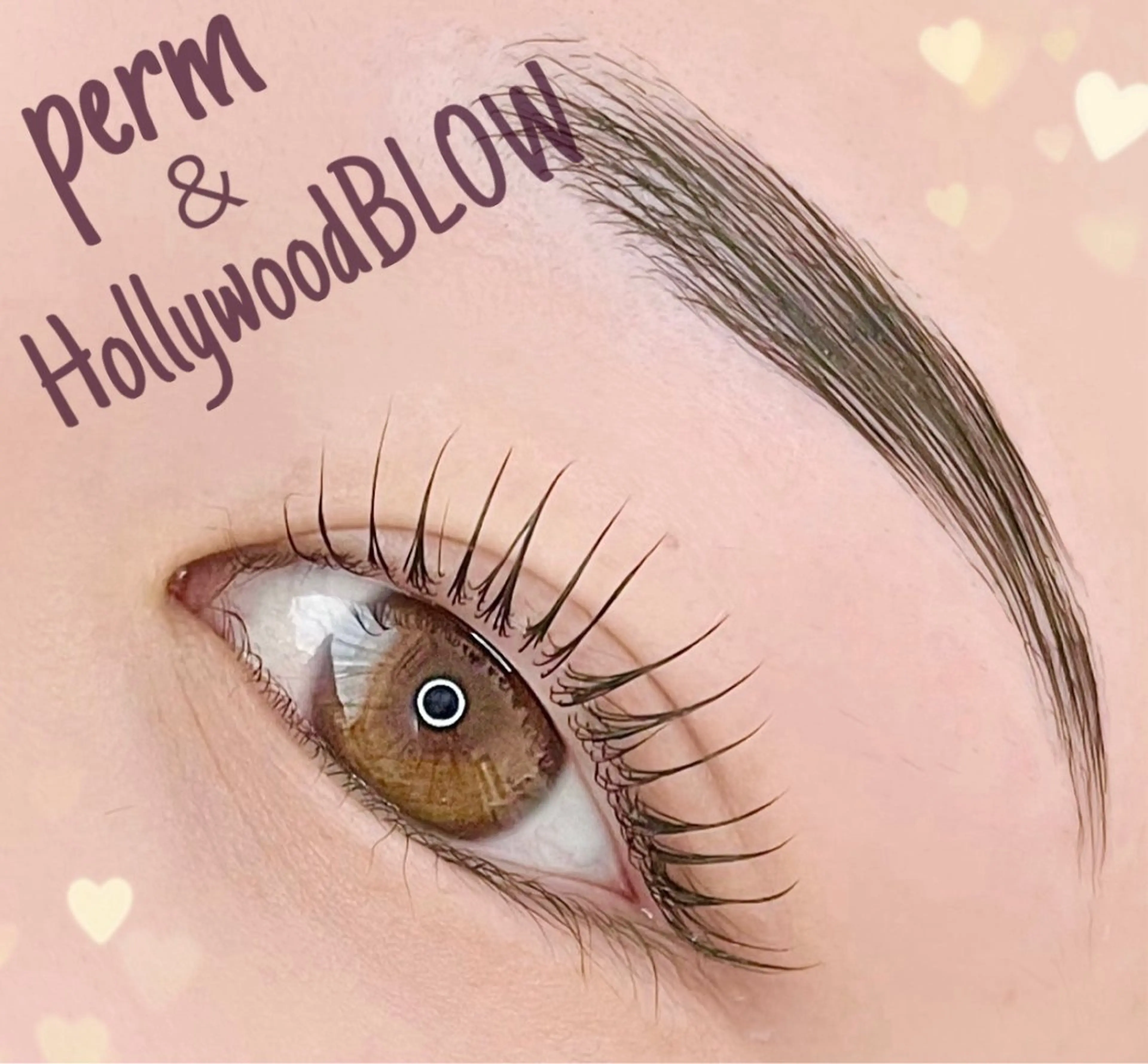 2回目来店の方限定！★ミニモ超お得セット★韓国風束感まつげパーマ＋アイブロウパーマ【眉毛WAX込み】♥️の写真