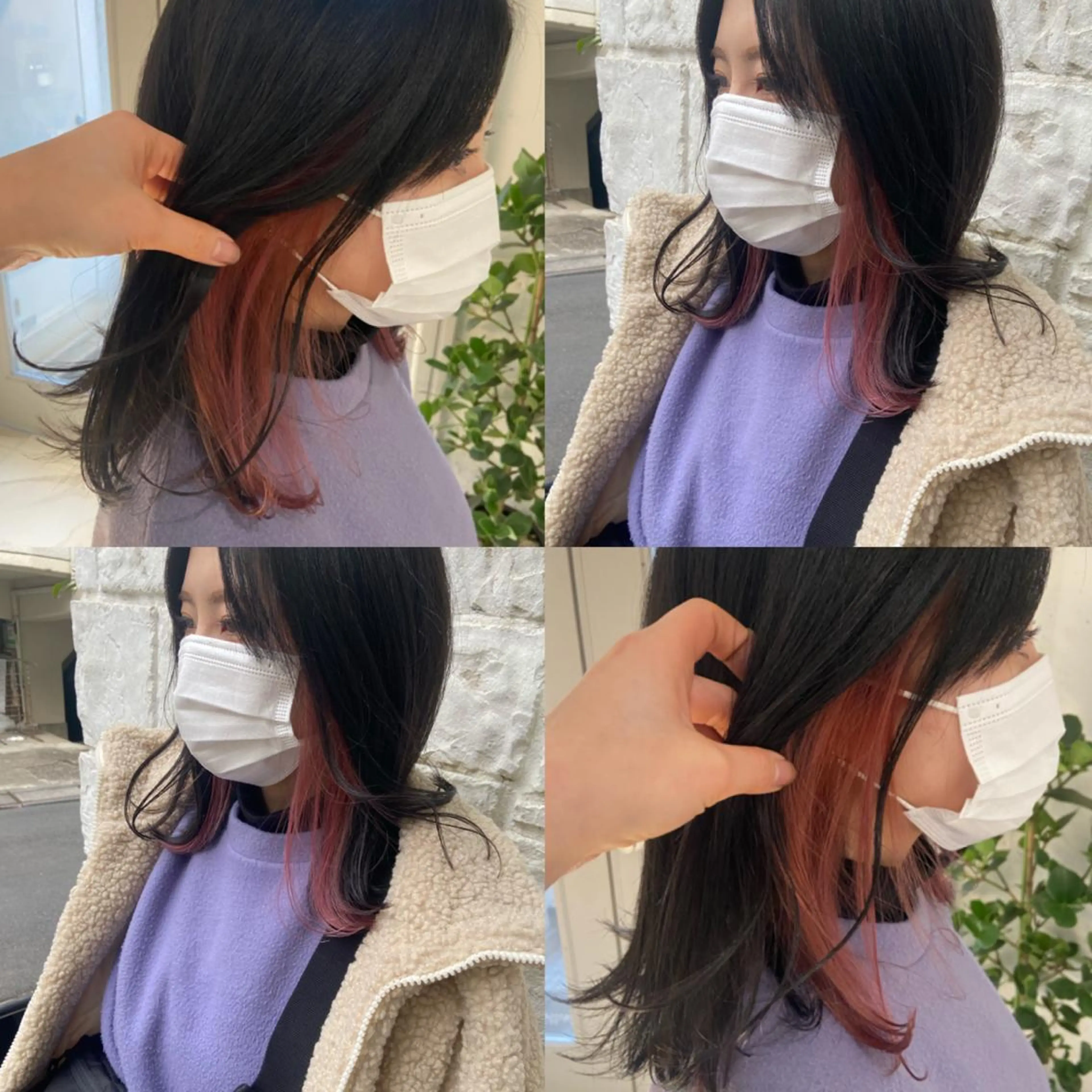 ミディアム カラー ブリーチ ケアブリーチ 透明感カラー ハイトーンカラー インナーカラー カジュアルを女っぽく 𝗮𝘆𝗮𝗰𝗼のヘアスタイル