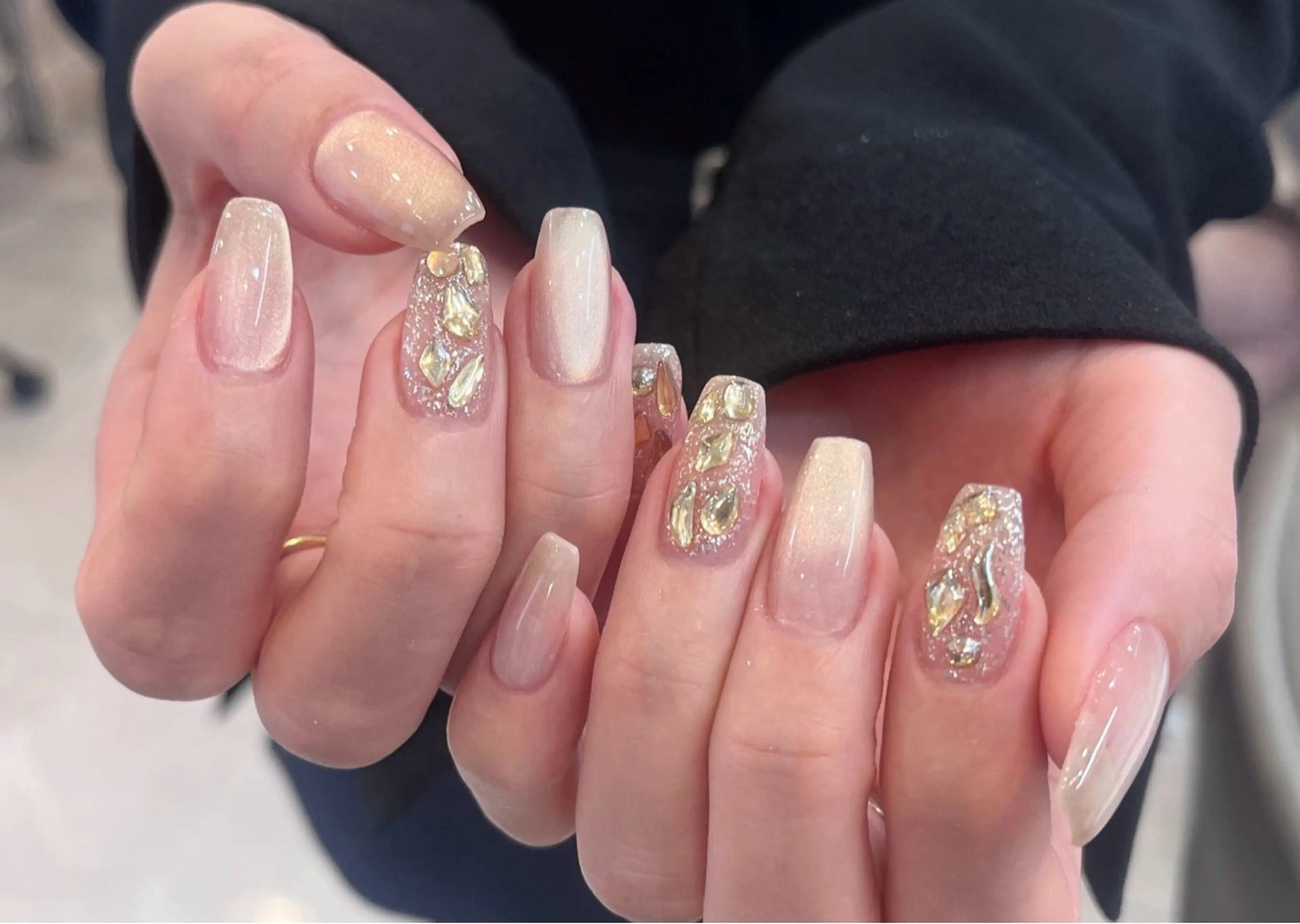 ネイル アートネイル フットネイル ジェルネイル ハート マグネットネイル Babarla　Nail　Salon所属・babarla Nailのネイルデザイン