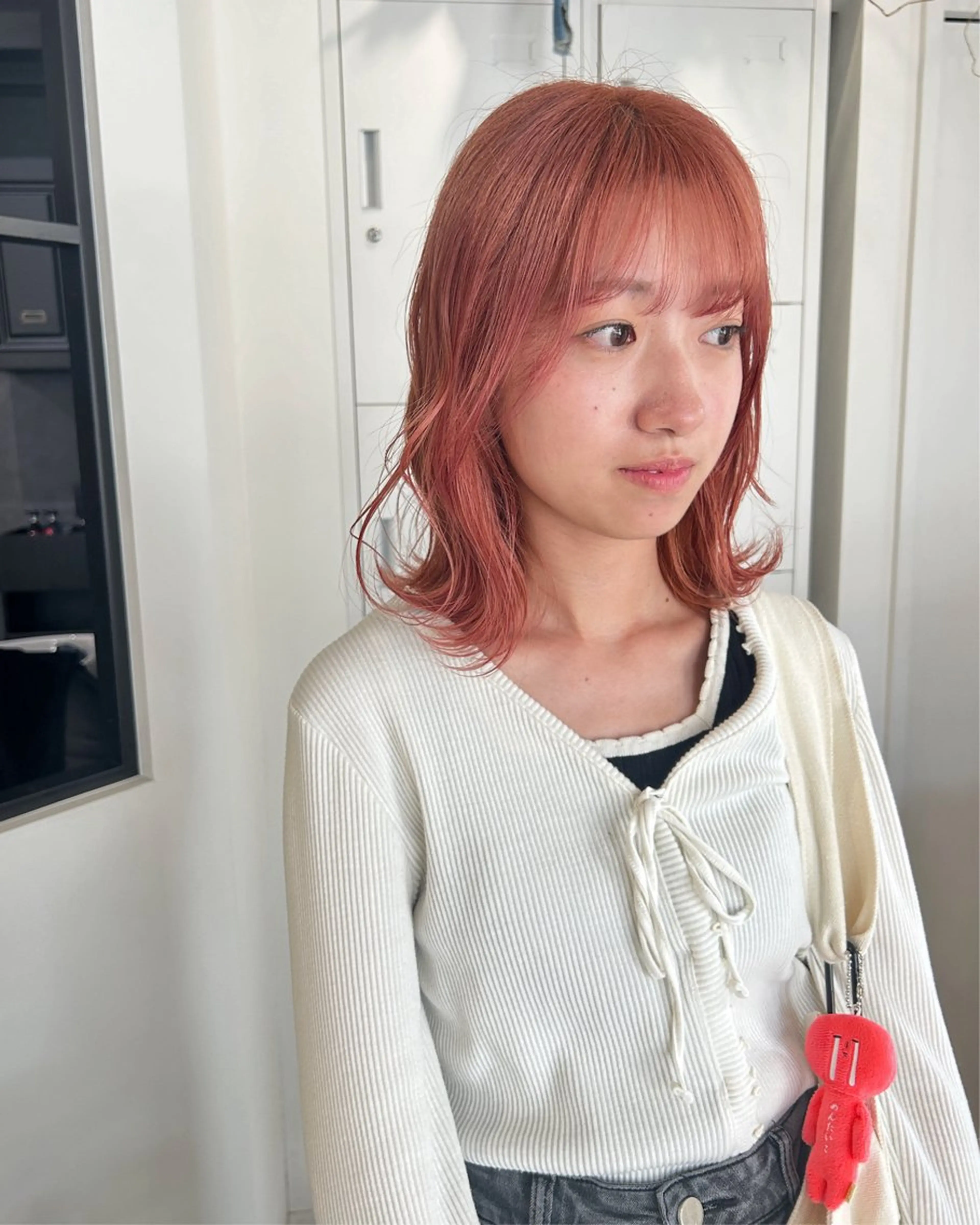 ミディアム カラー ブリーチ 河野いずみ レイヤー/ボブ 🤍のヘアスタイル