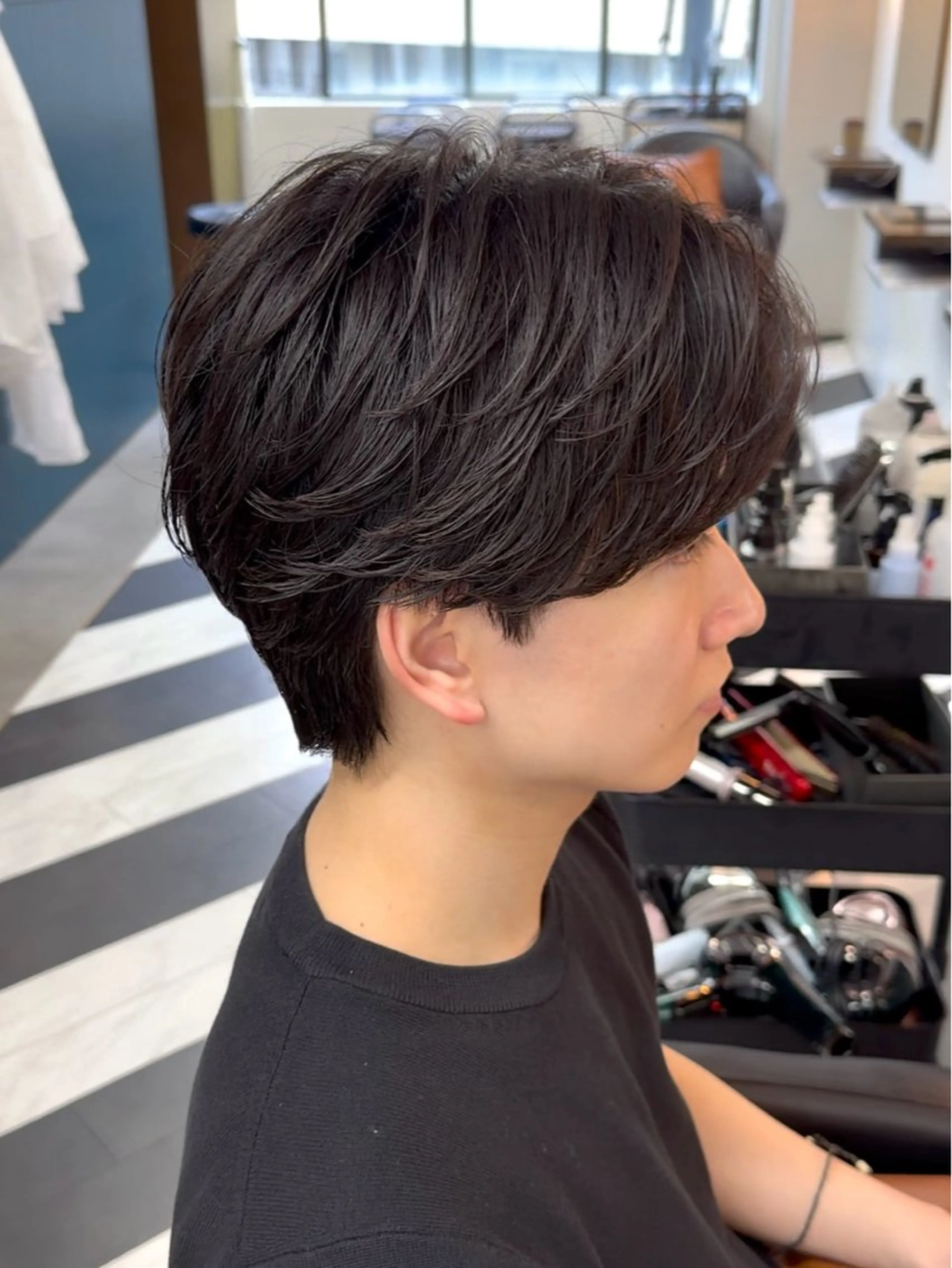 ミディアム カラー パーマ ヘアアレンジ メンズ 伊藤 陸のヘアスタイル