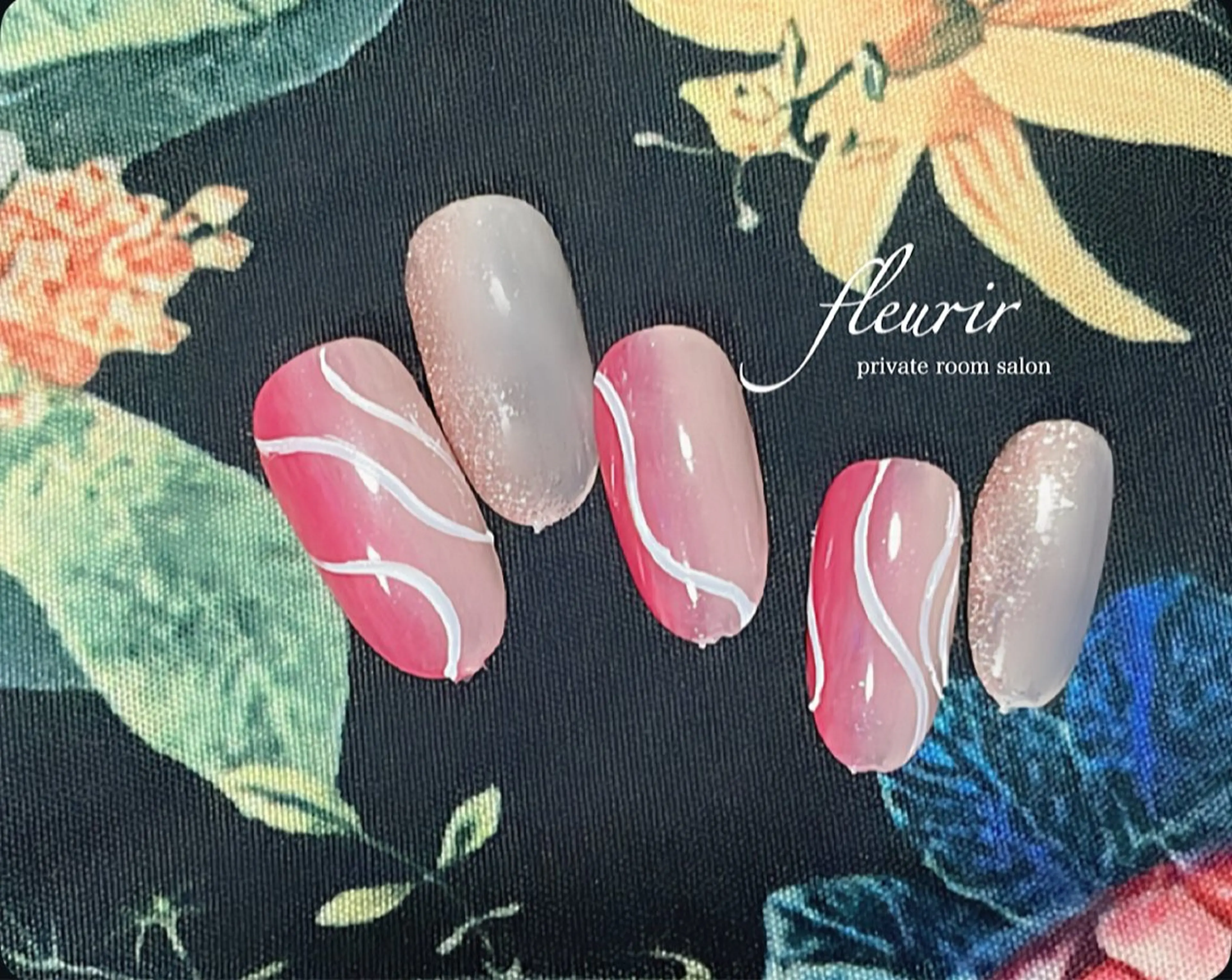 ネイル アートネイル フラッシュネイル ラメ(グリッター) ピンク ピンクベージュ フルリール 【プライベートサロンのネイルデザイン
