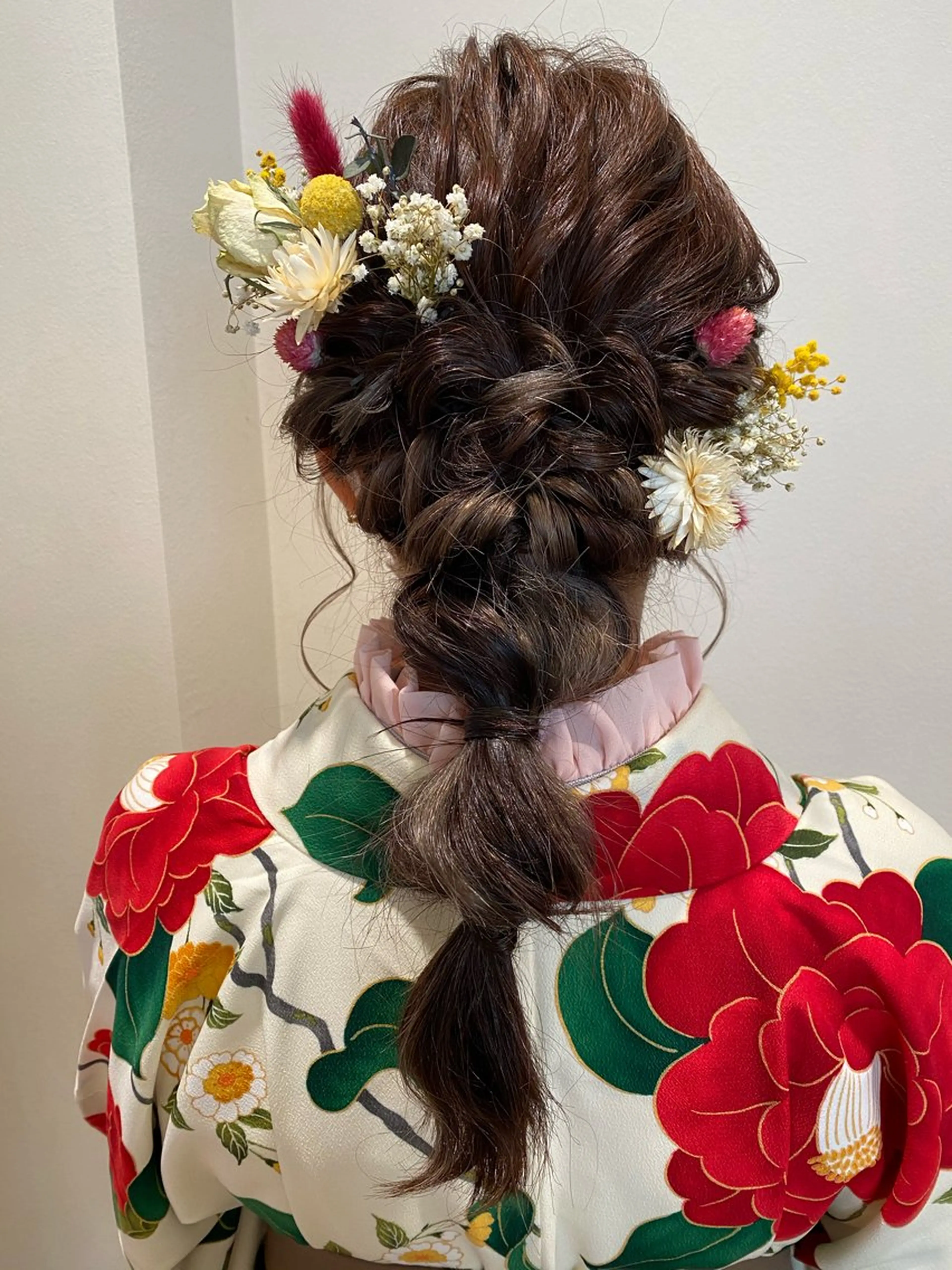 ミディアム ヘアアレンジ 卒業式のヘアスタイル 着付け 透明感カラー/ 髪質改善/レイヤーのヘアスタイル