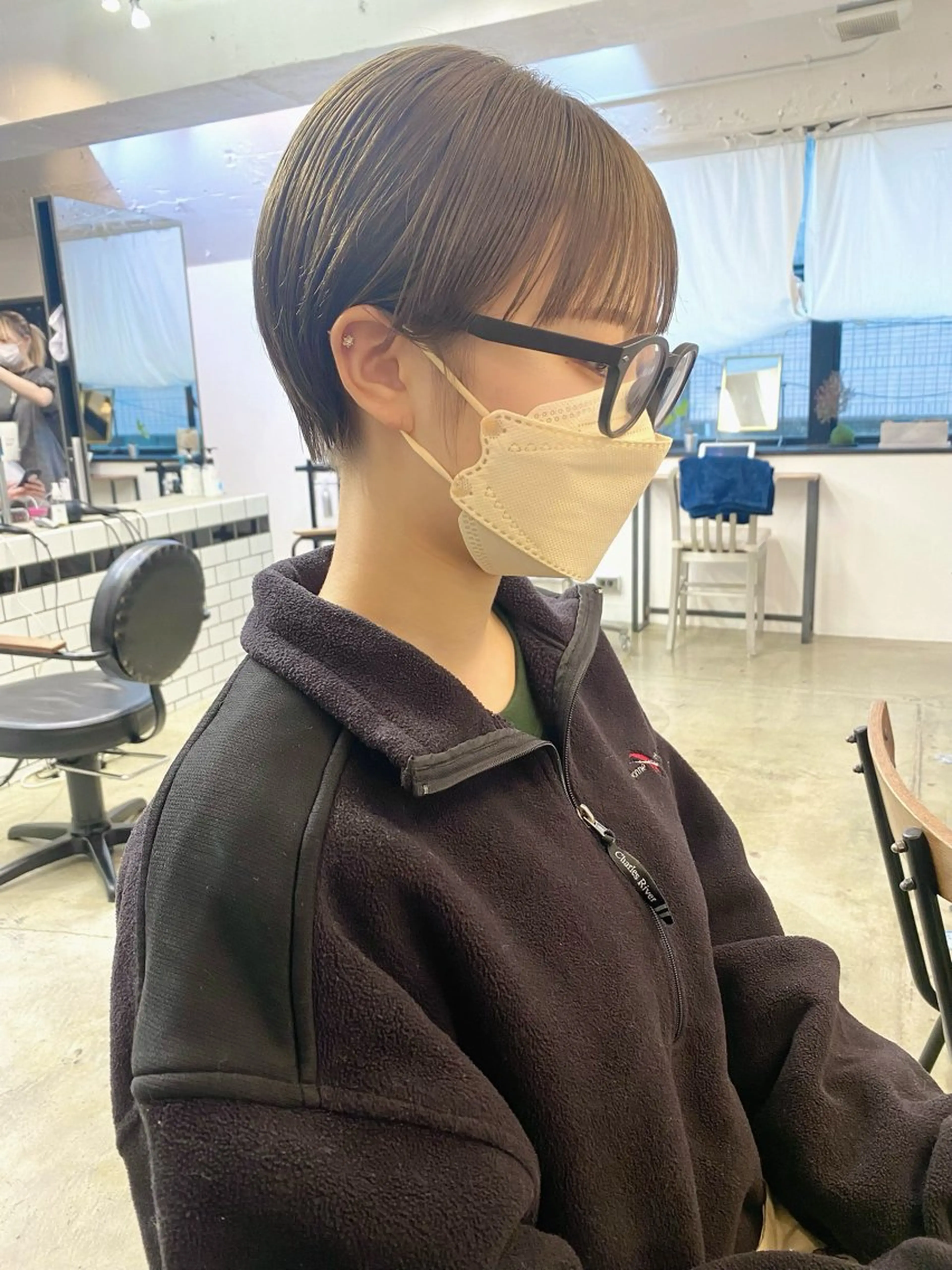 ショート カラー カット ヘアカラー トリートメント IVORY.所属・🟩白髪ぼかし/ボブ /ショートヘア/大司のヘアスタイル