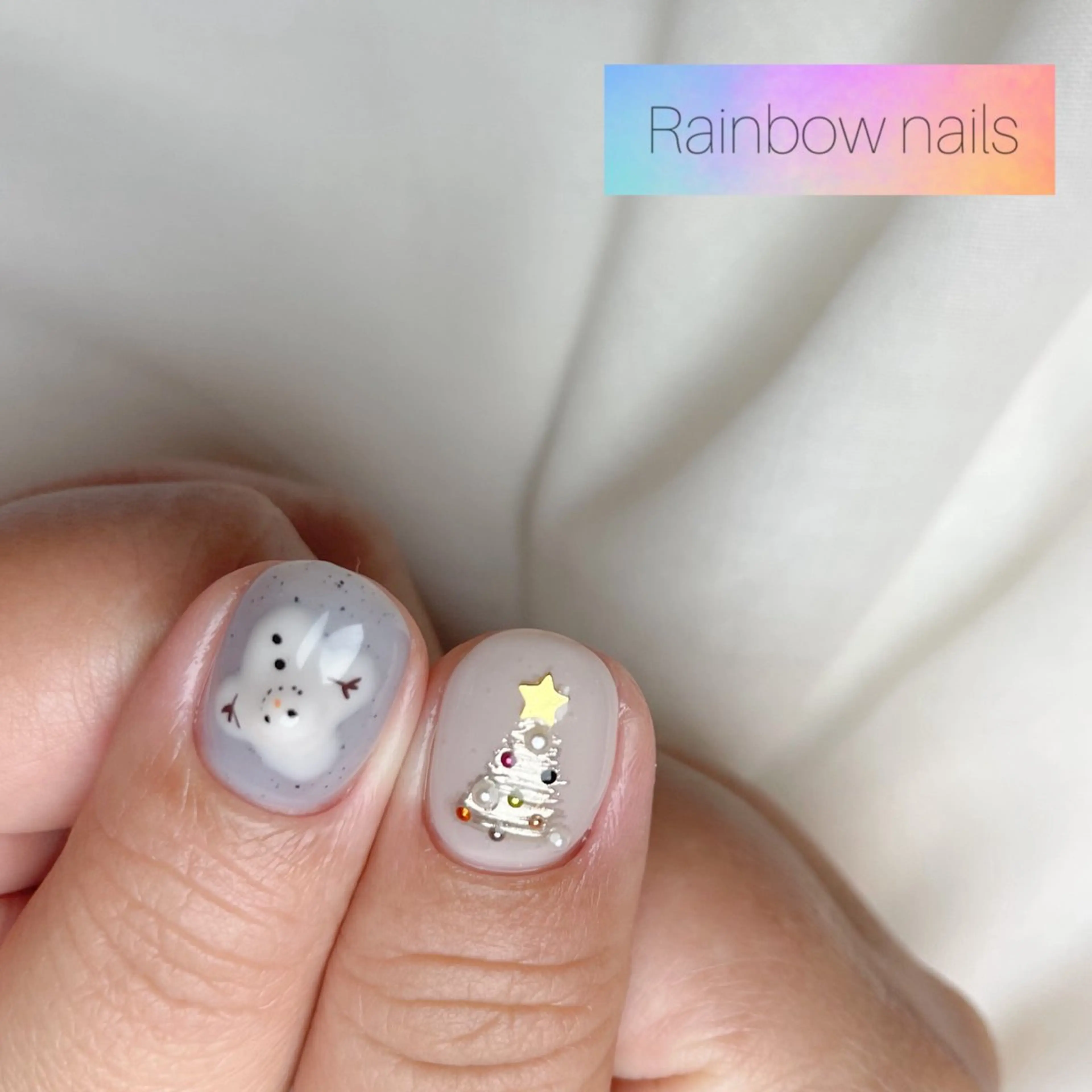 ネイル Rainbow nailsくろちゃんのネイルデザイン