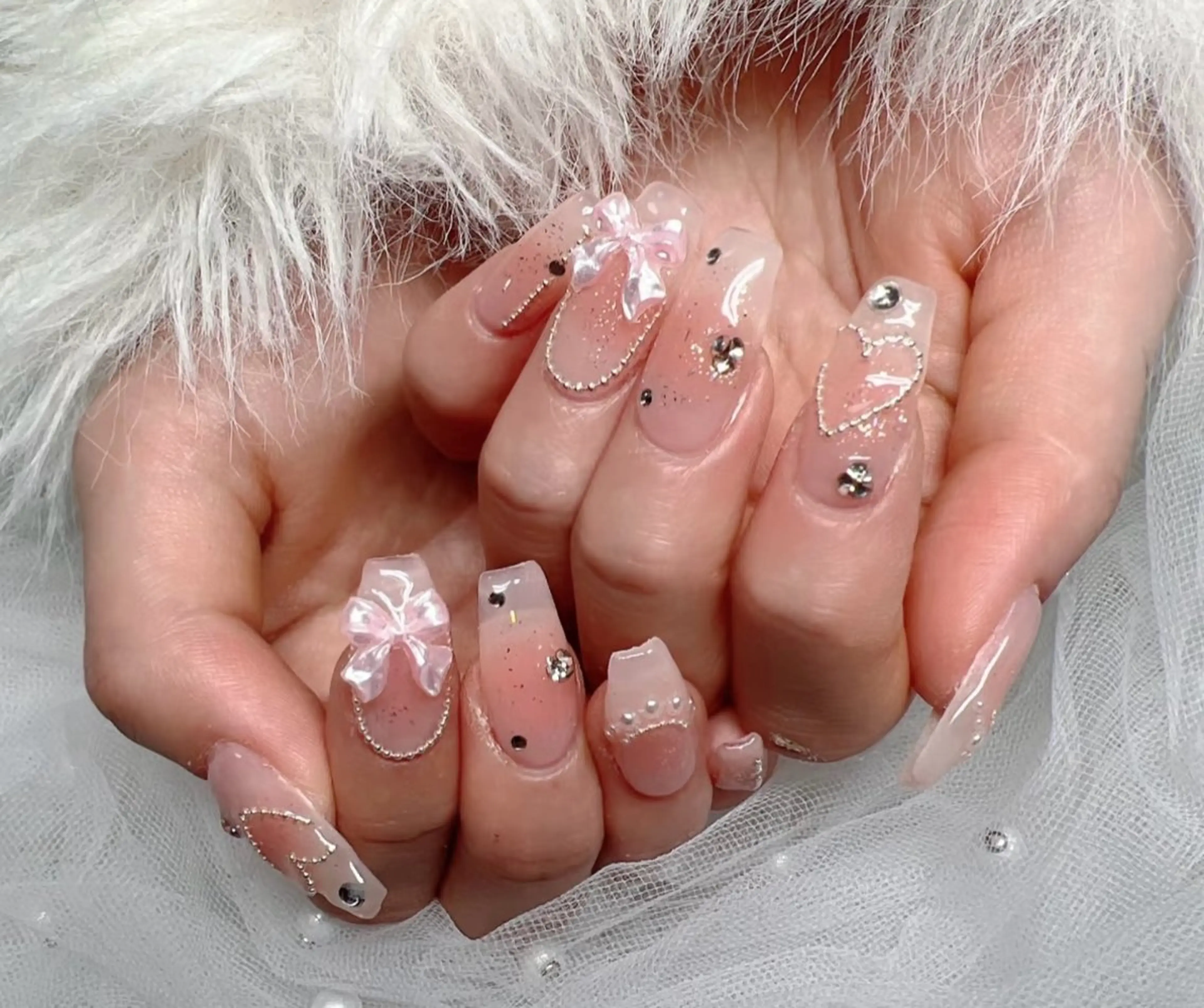 ネイル アートネイル チークネイル 長さ出し フットネイル ジェルネイル 山田 由奈のネイルデザイン