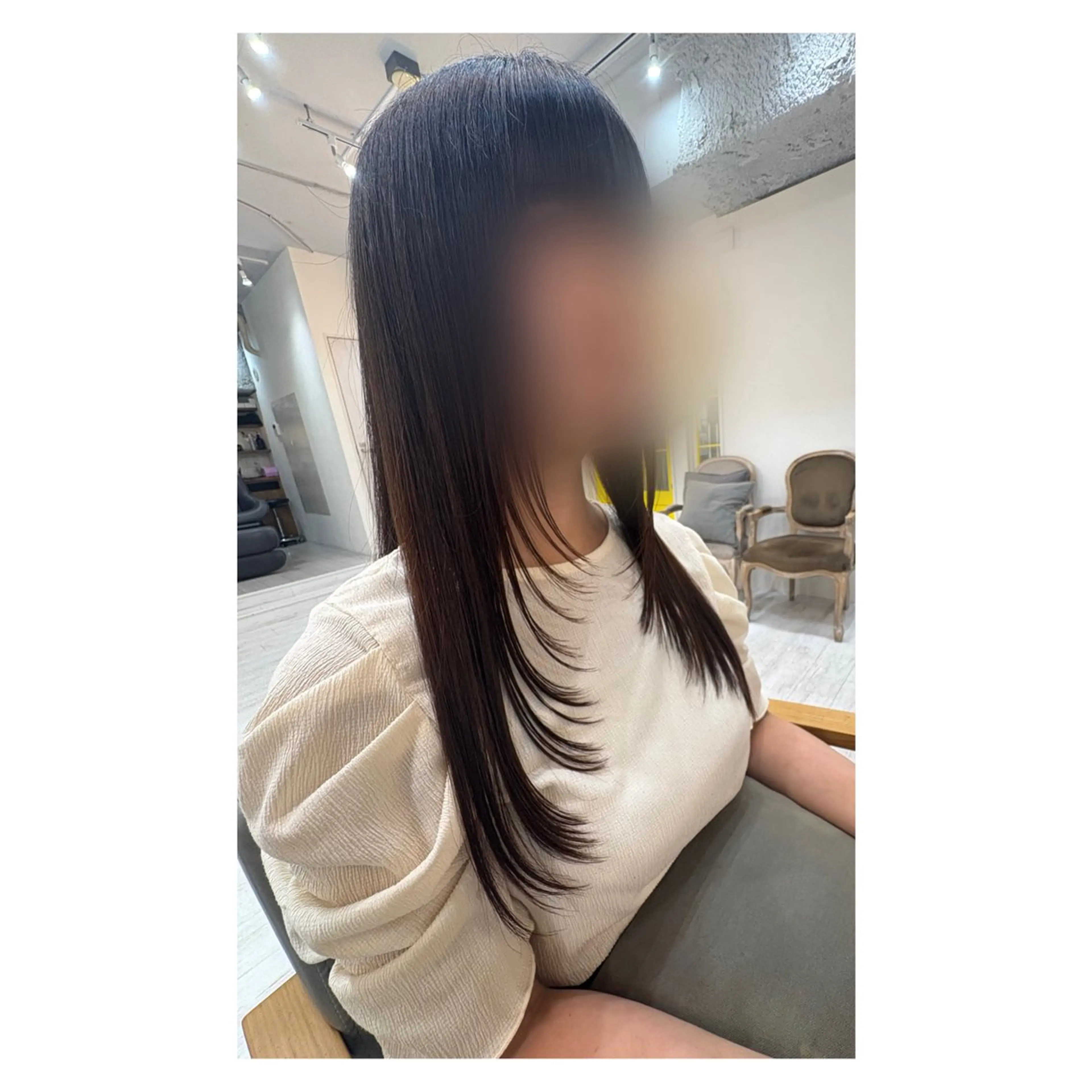 ロング レイヤーカット レイヤーカット・ 縮毛矯正 星野のヘアスタイル