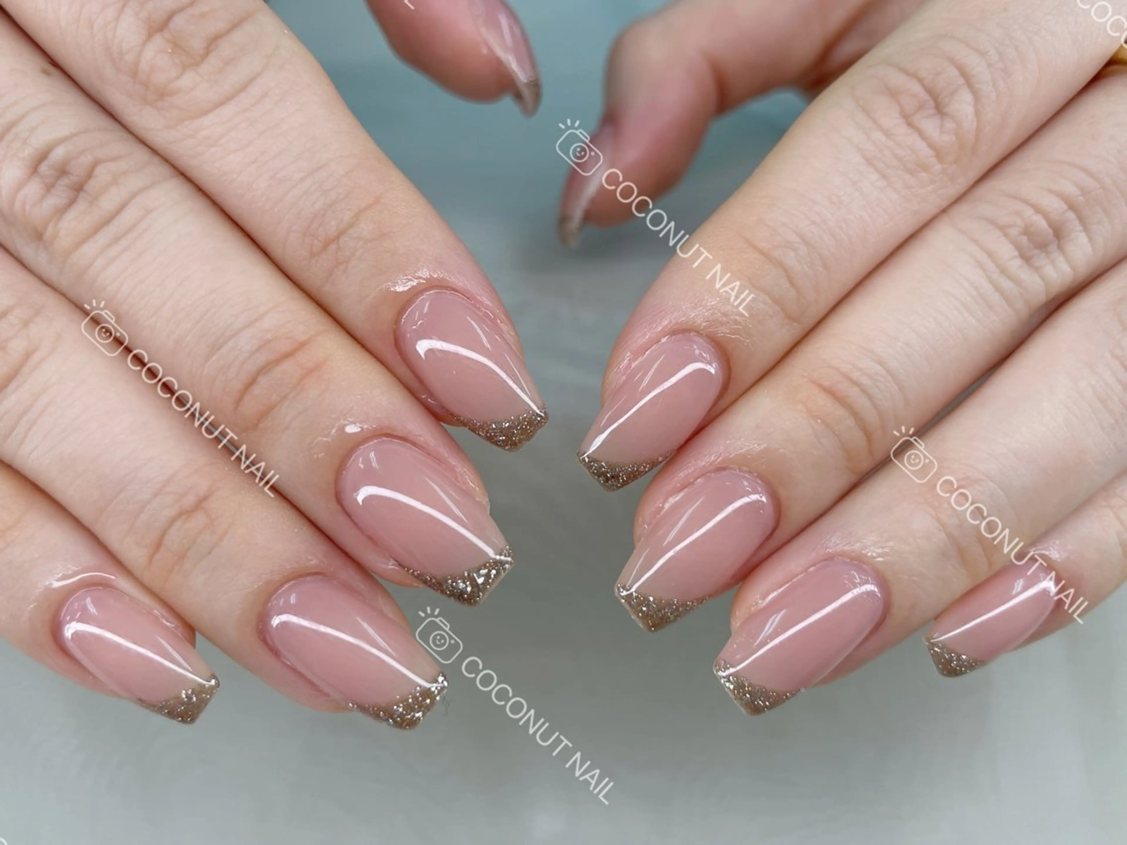 ネイル べっ甲ネイル フレンチネイル キラキラネイル マグネットネイル 大理石ネイル(マーブル) ハンドネイル 神田 ココナッツのネイルデザイン