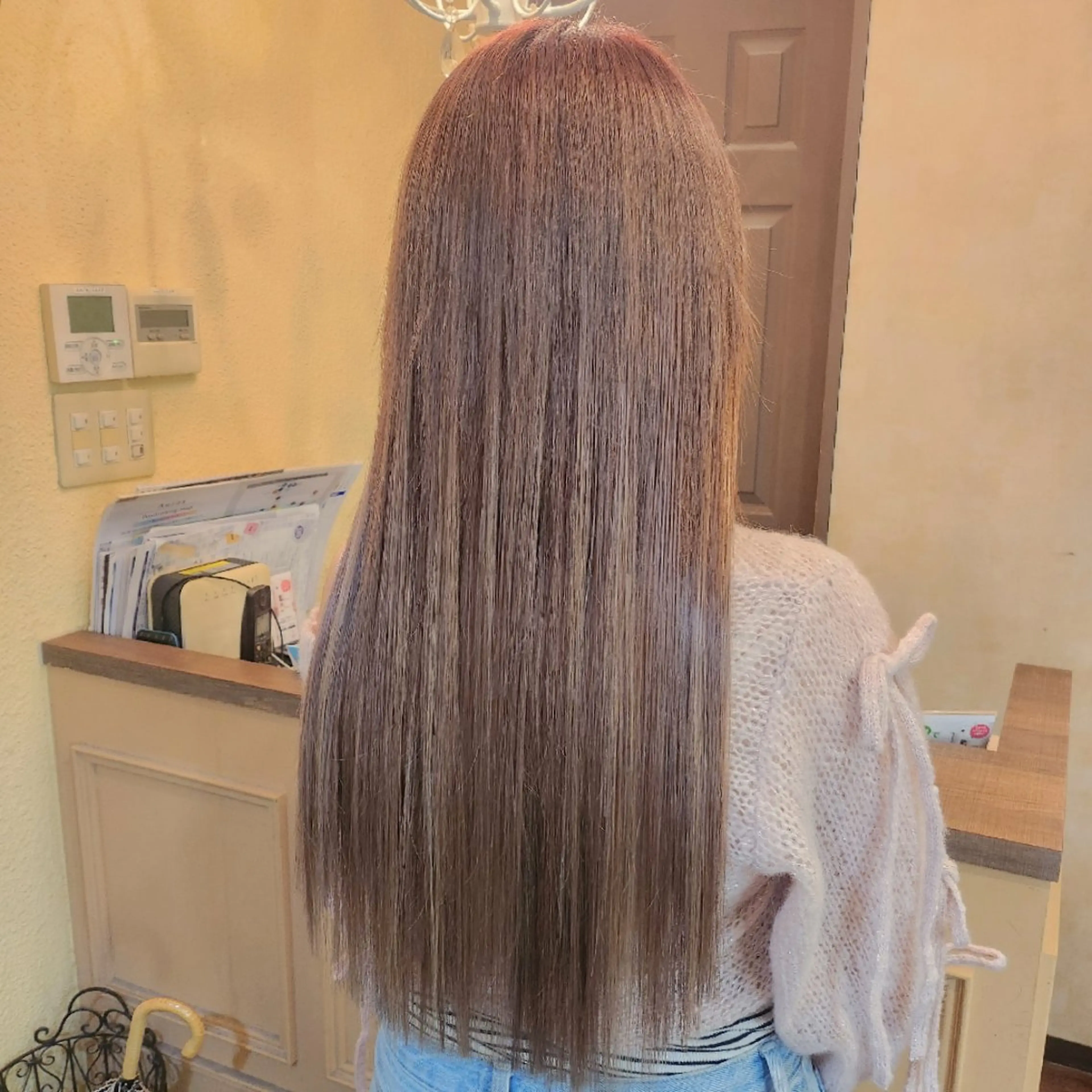 ロング ヘアアレンジ シールエクステ エクステ ロング カット エクステ 田井中 悠紀のヘアスタイル