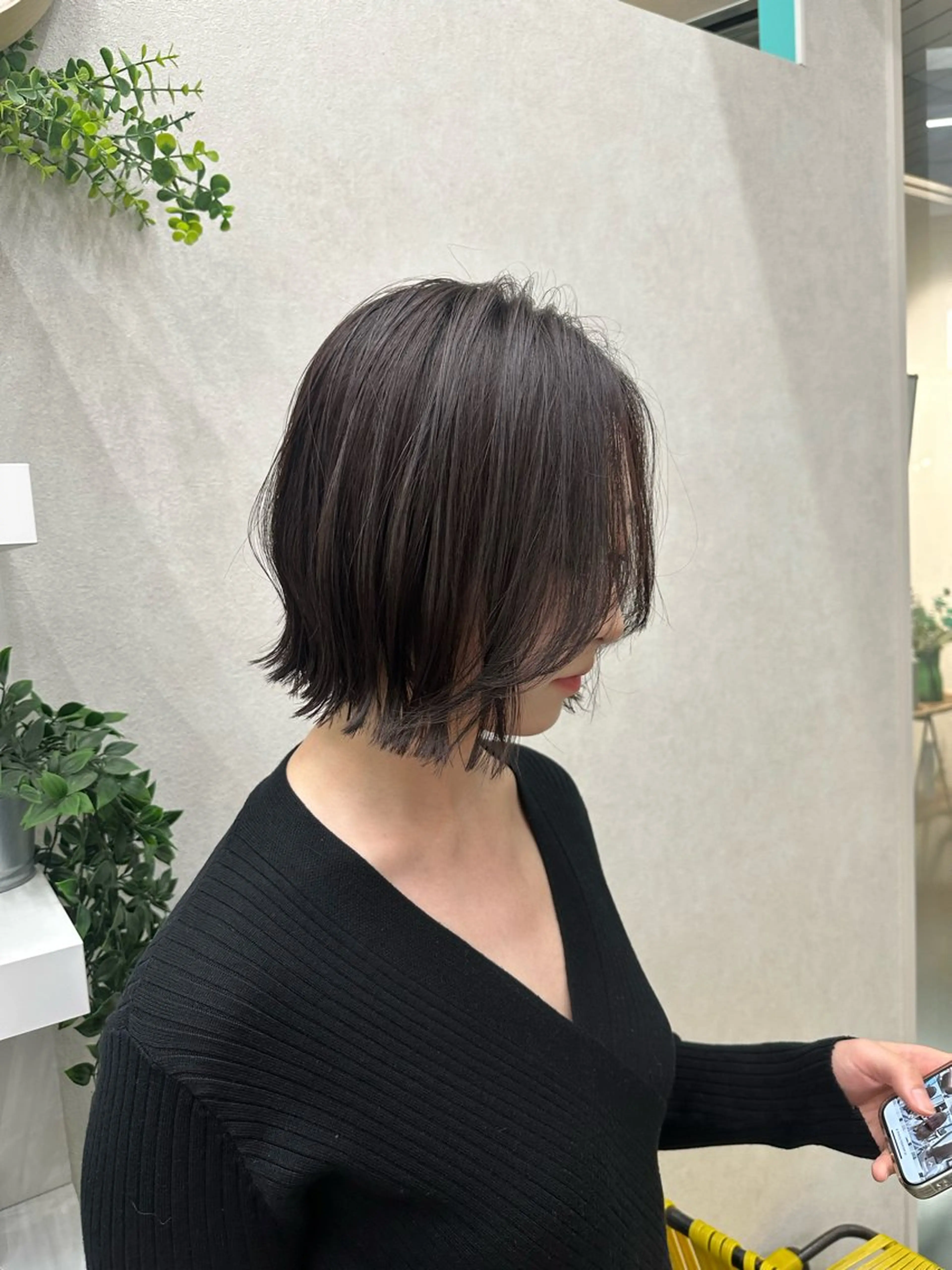ショート ボブ レイヤーカット ナチュラル🎀透明感 カラー/香香のヘアスタイル