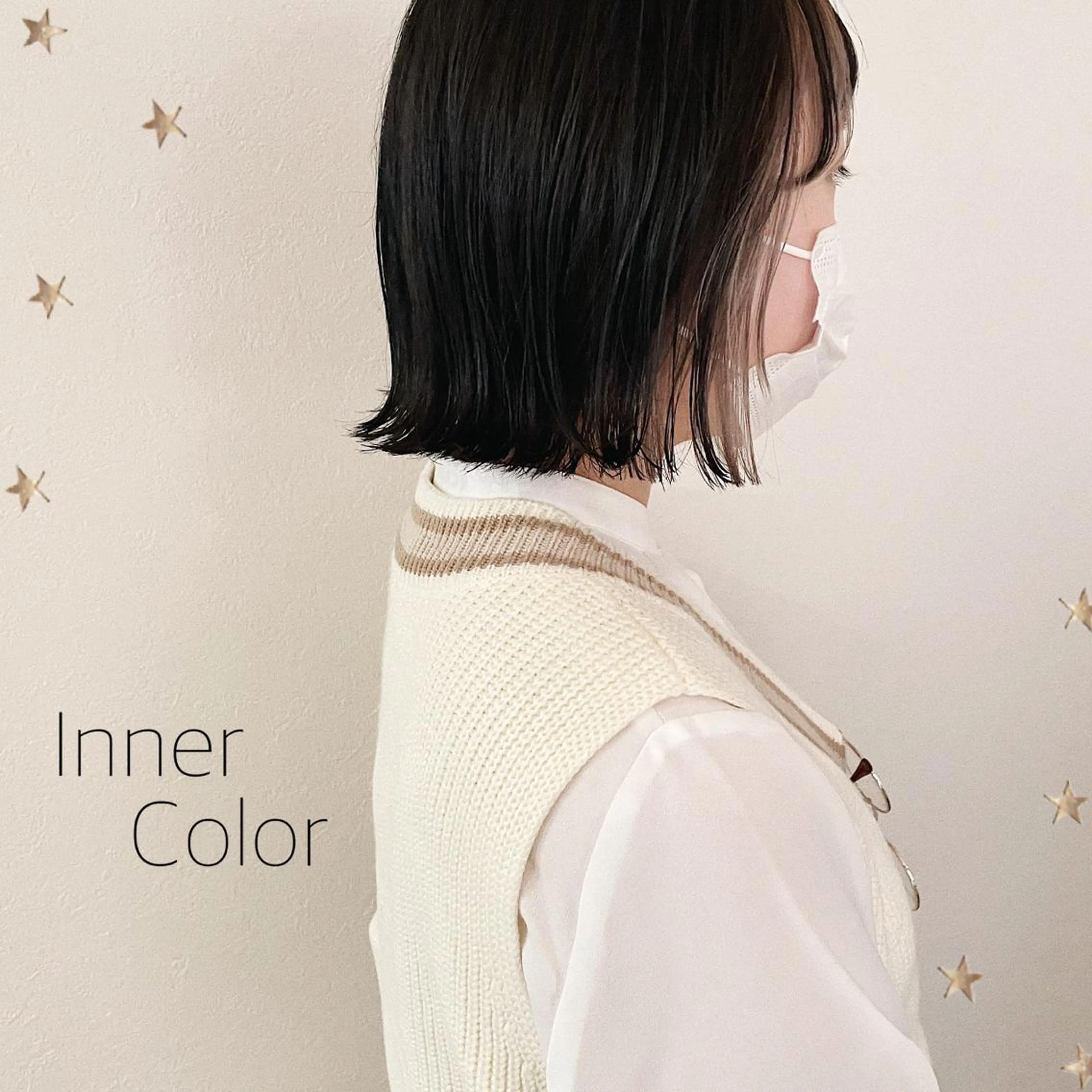 ミディアム カラー カット ヘアカラー 市川 千夏のヘアスタイル