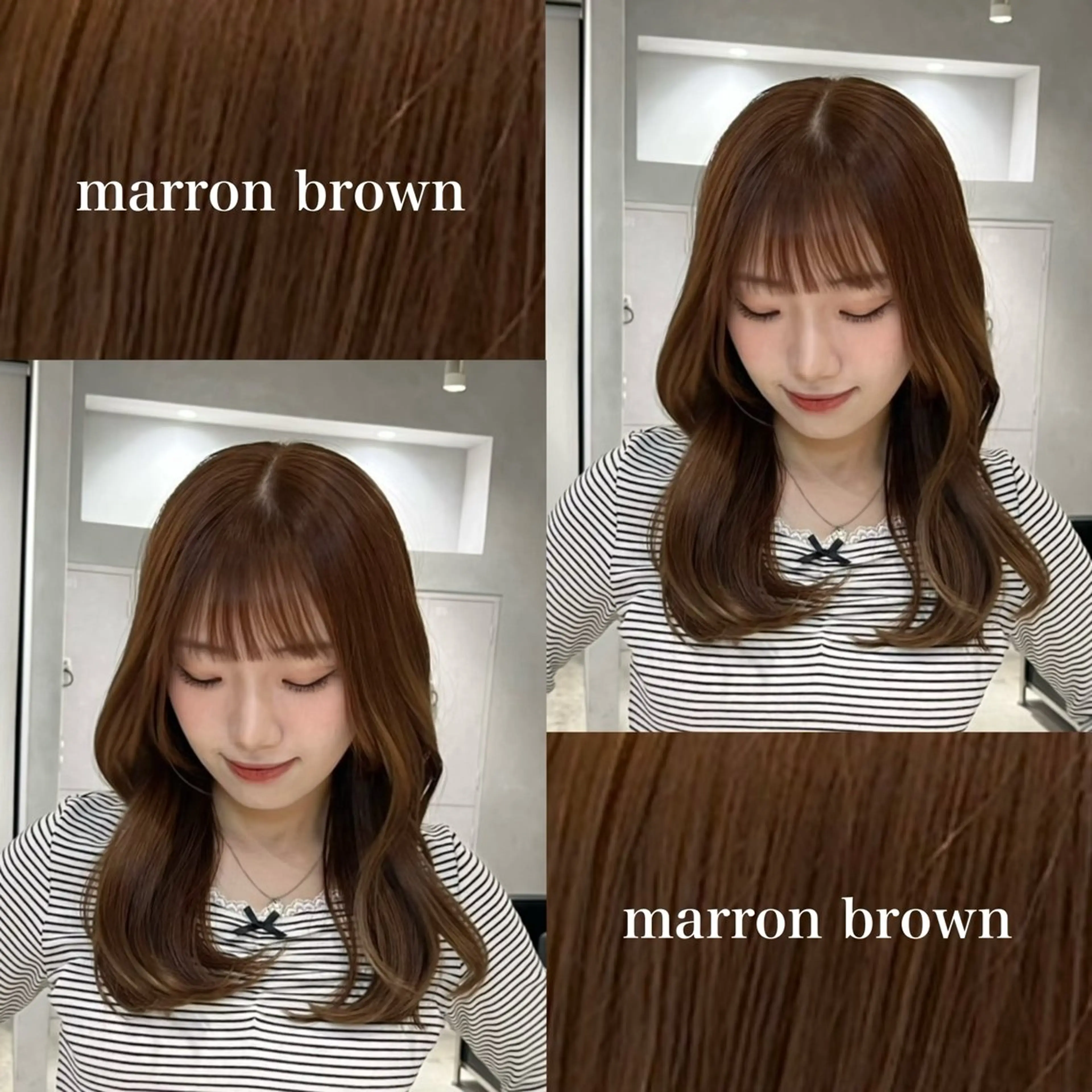 ミディアム カット ヘアカラー トリートメント あんな🦋レイヤー カット/透明感カラーのヘアスタイル