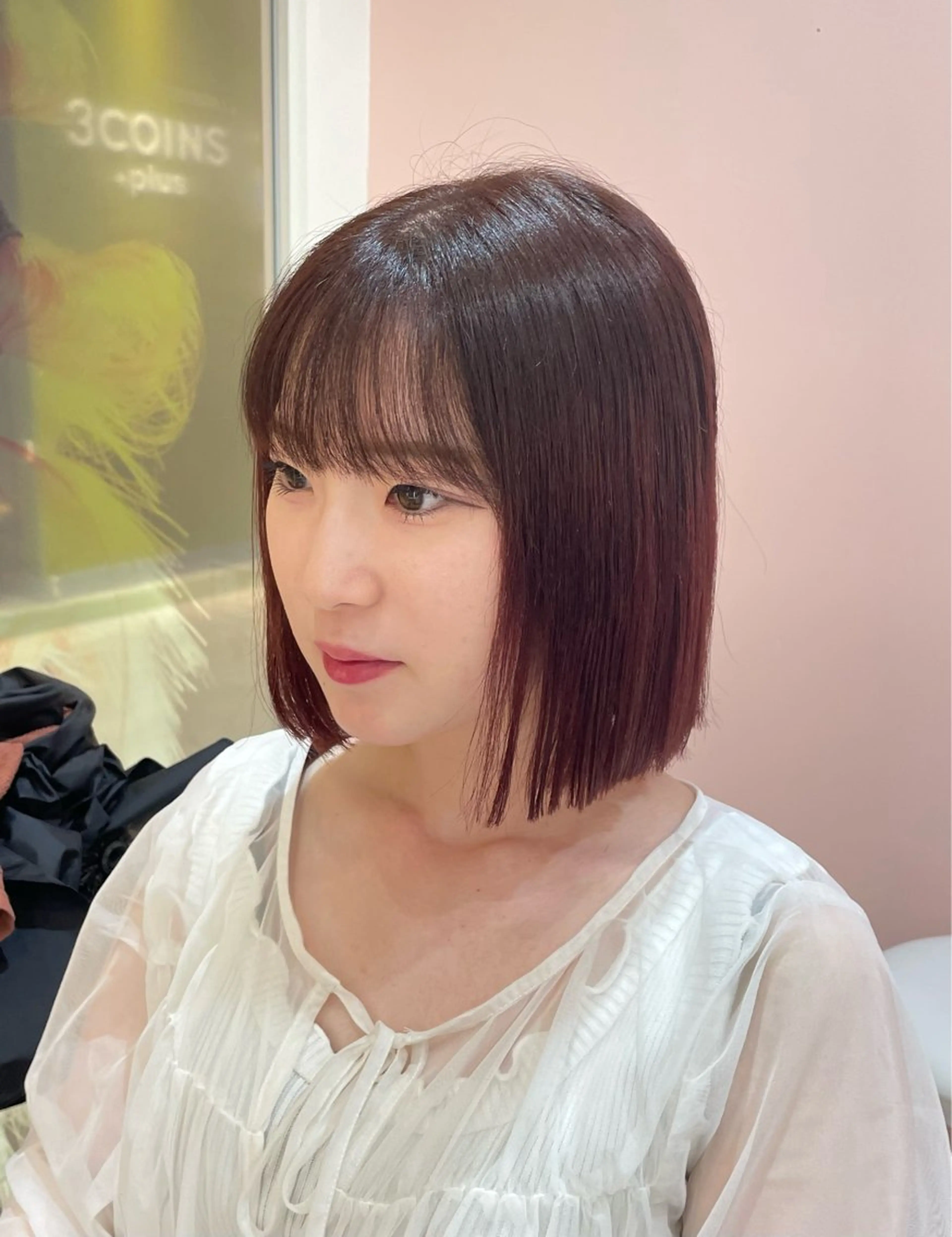 ショート 切りっぱなしボブ ボブ まつ毛エクステパーマ 烏丸/大宮/nicoのマツエク・マツパデザイン