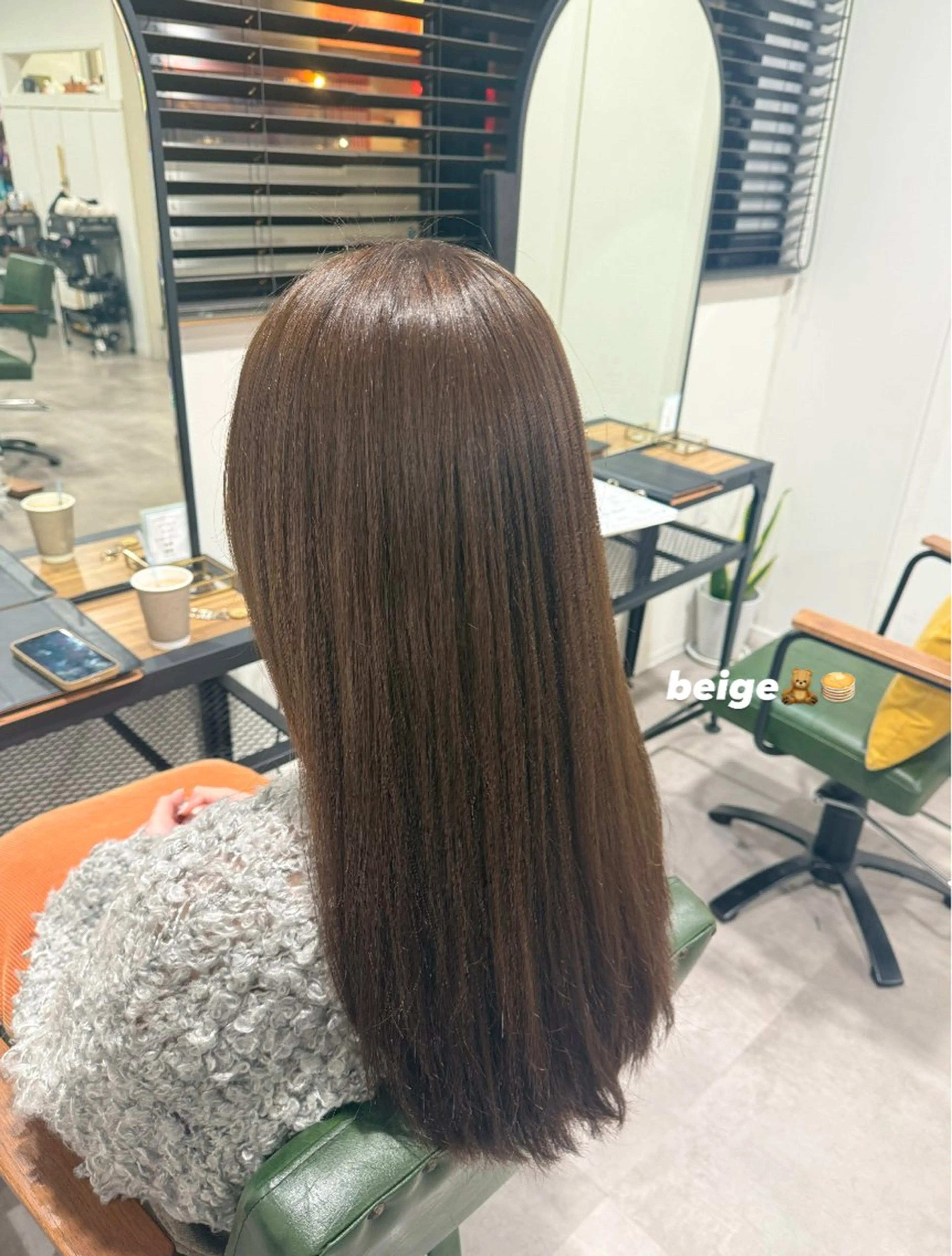 ロング ヘアカラー オリーブ🫒レイヤー /平尾/りの‎🤍のヘアスタイル