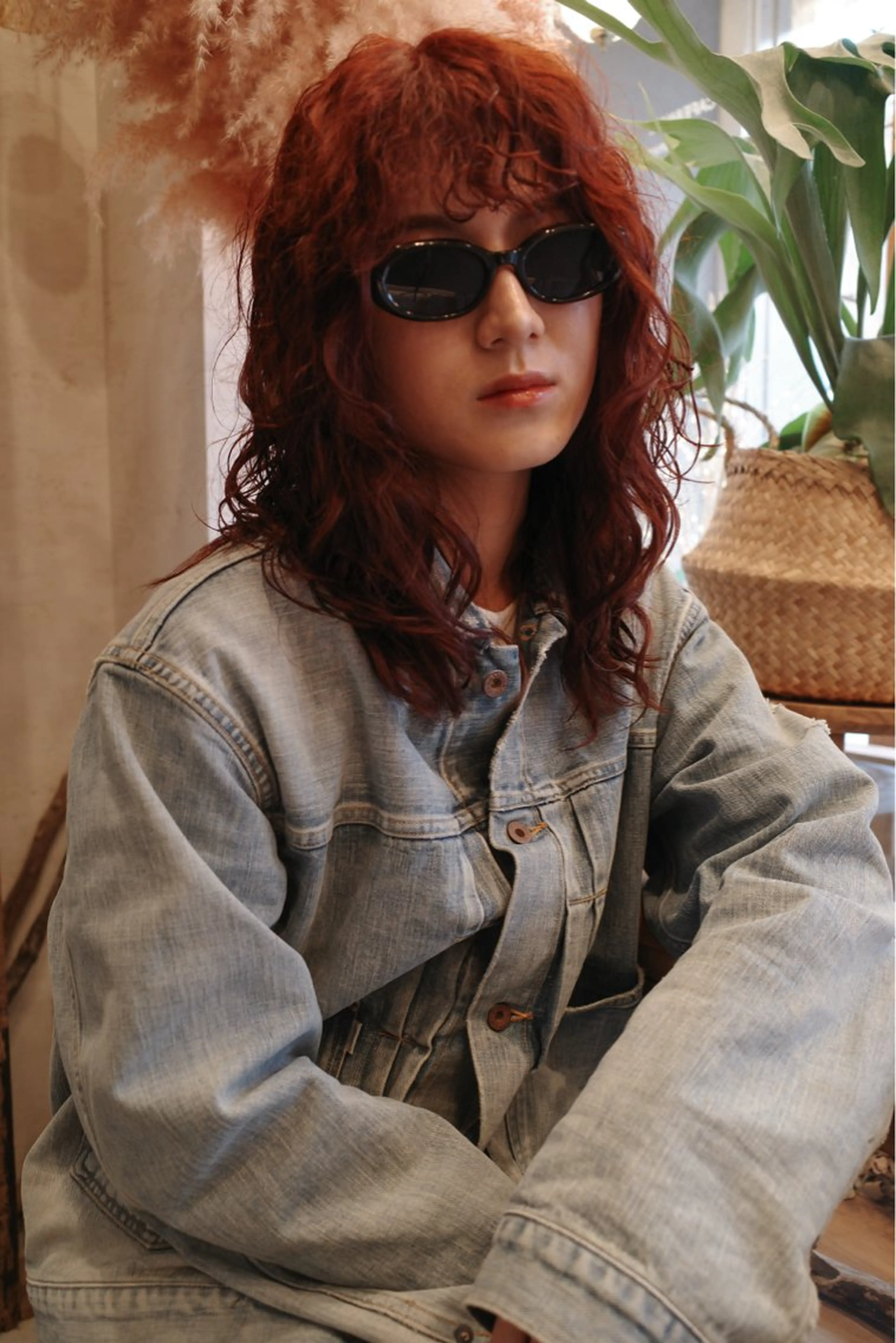 セミロング カラー パーマ カット ヘアカラー 似合わせパーマ 鮫島竜海のヘアスタイル