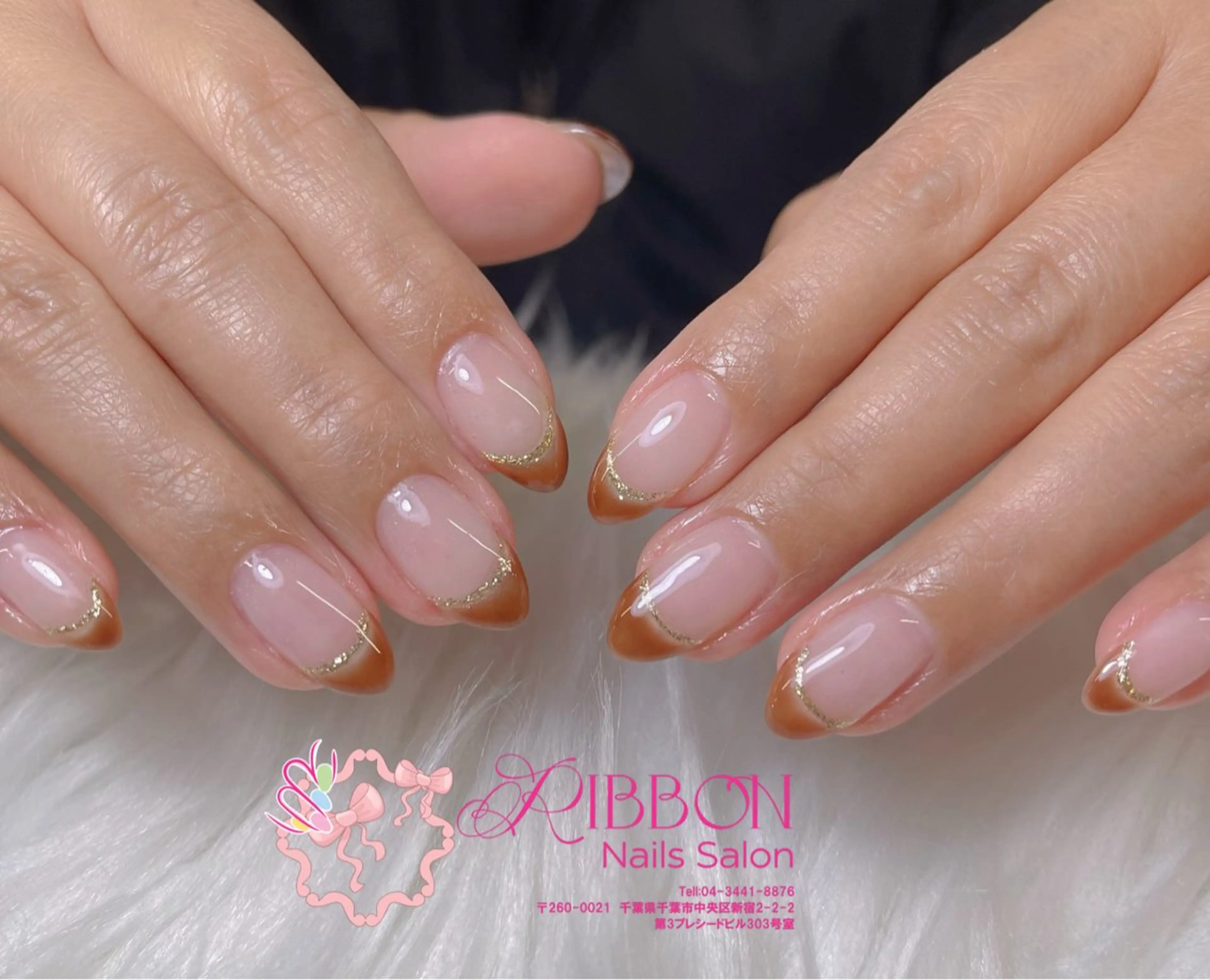 ネイル フレンチネイル ジェルネイル マグネットネイル 持ち込み ニュアンスネイル ハンドネイル Ribbonnail salonのネイルデザイン