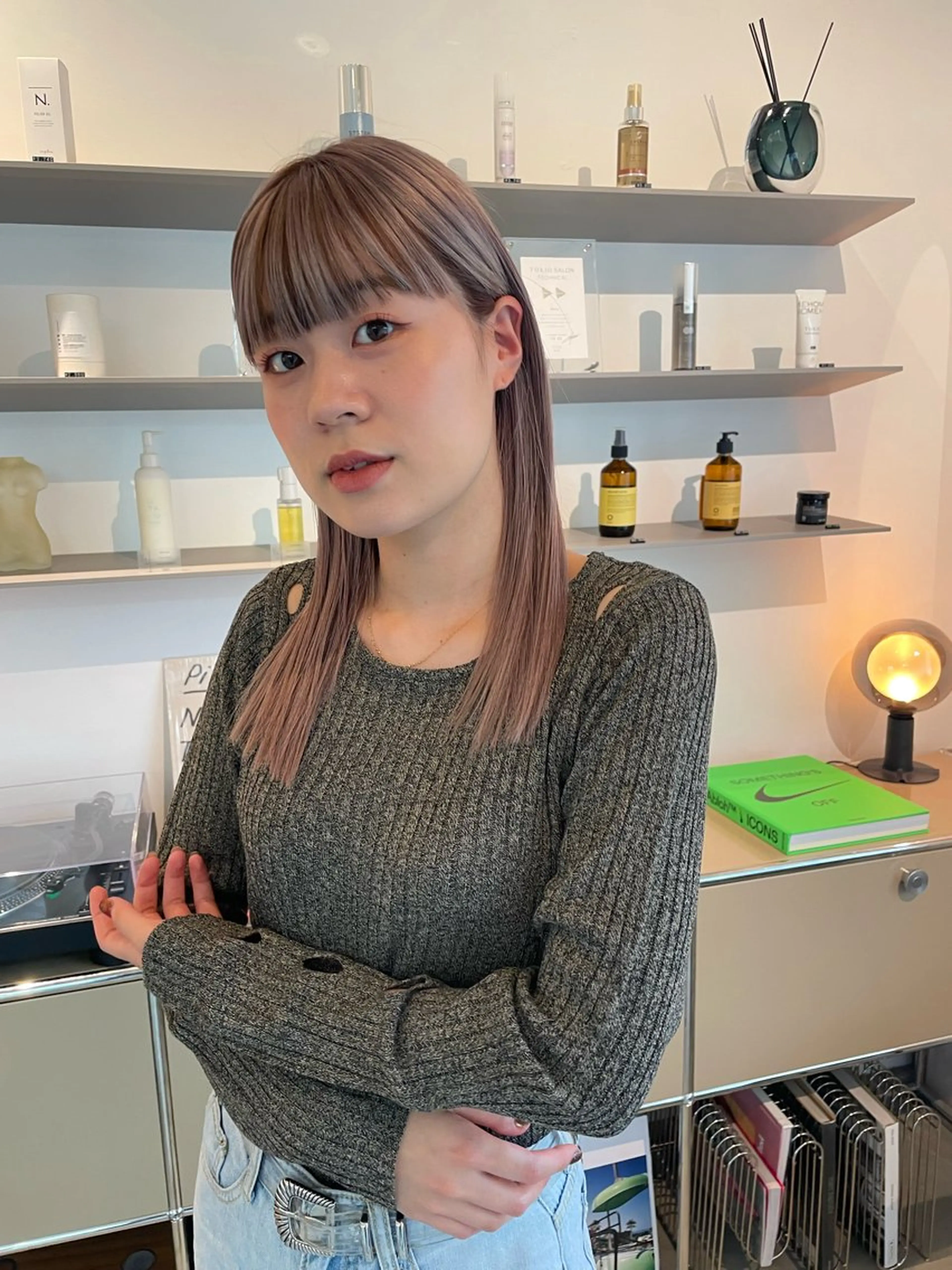 セミロング HITOMI 福岡パーマのヘアスタイル