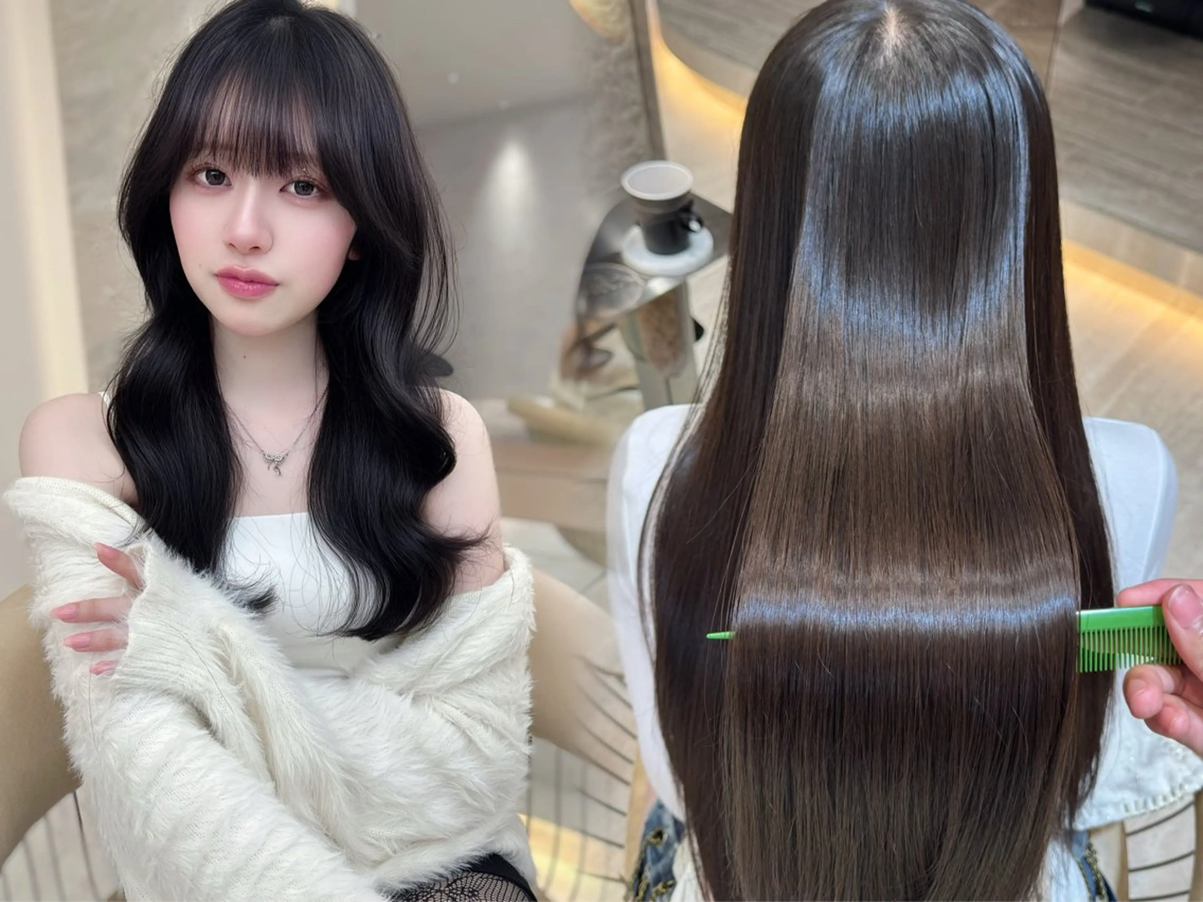 ロング カット 縮毛矯正 トリートメント 池袋/韓国/レイヤー 髪質改善/村上けいとのヘアスタイル