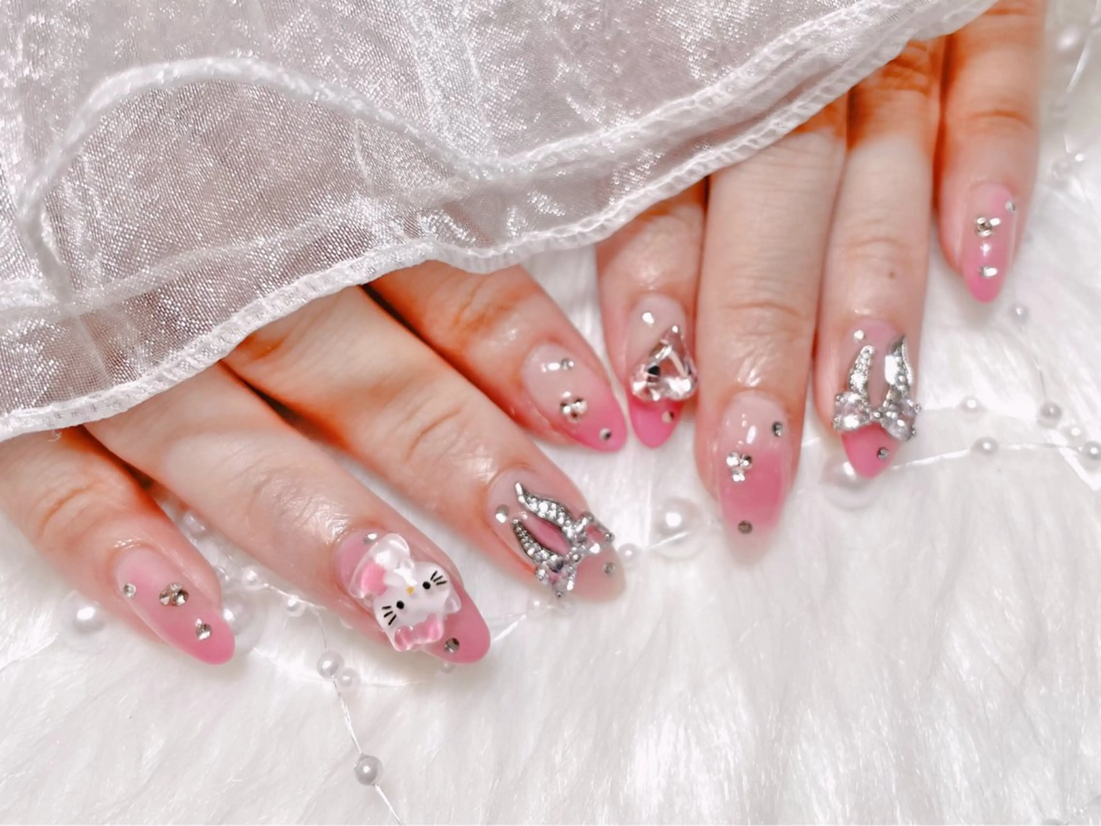 ネイル ワンホンネイル ハンドネイル ゆりか ジョアアンジェ福島のネイルデザイン