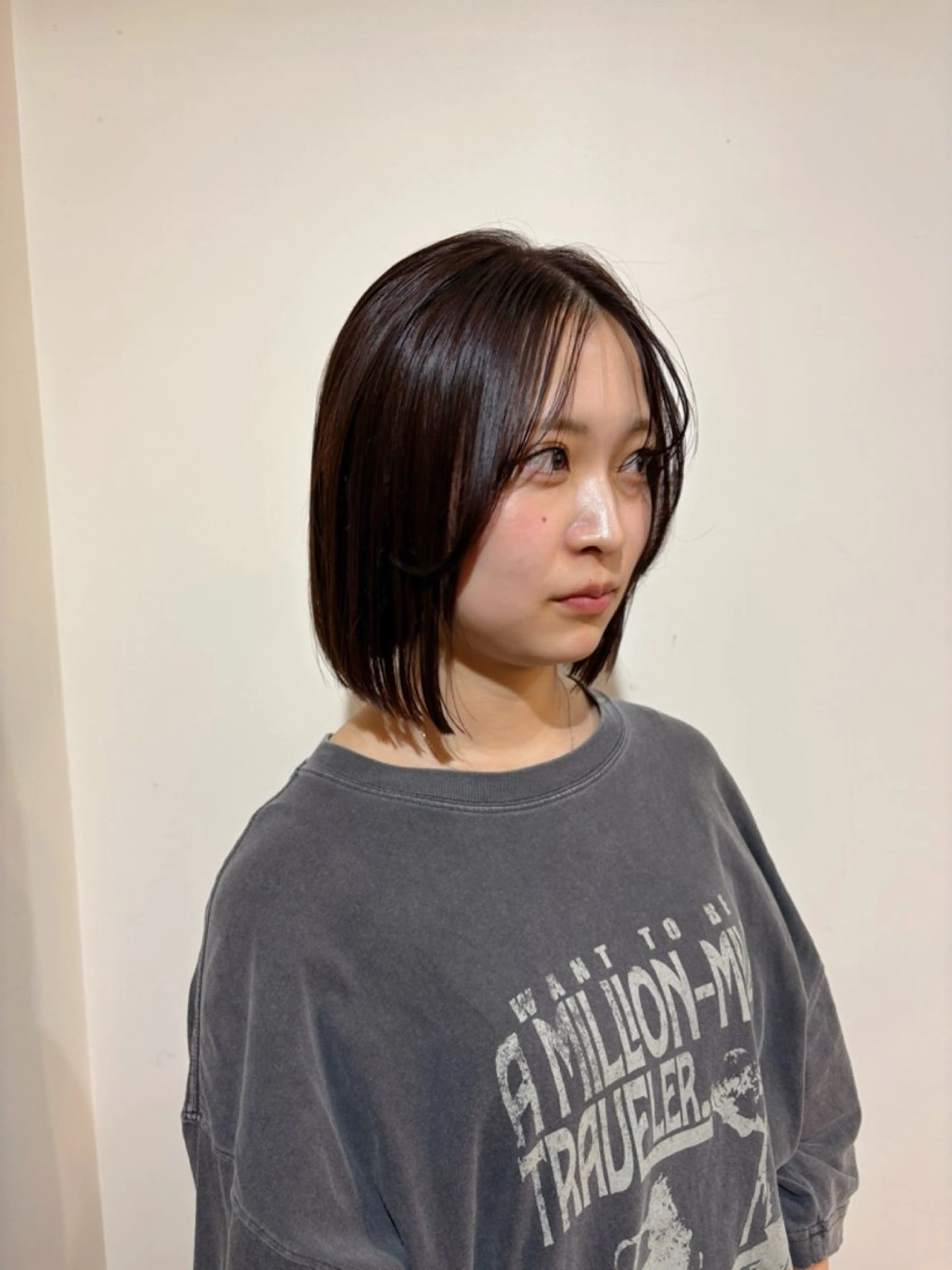 ショート カラー ブラウンカラー ボブ 小川 美奈のヘアスタイル