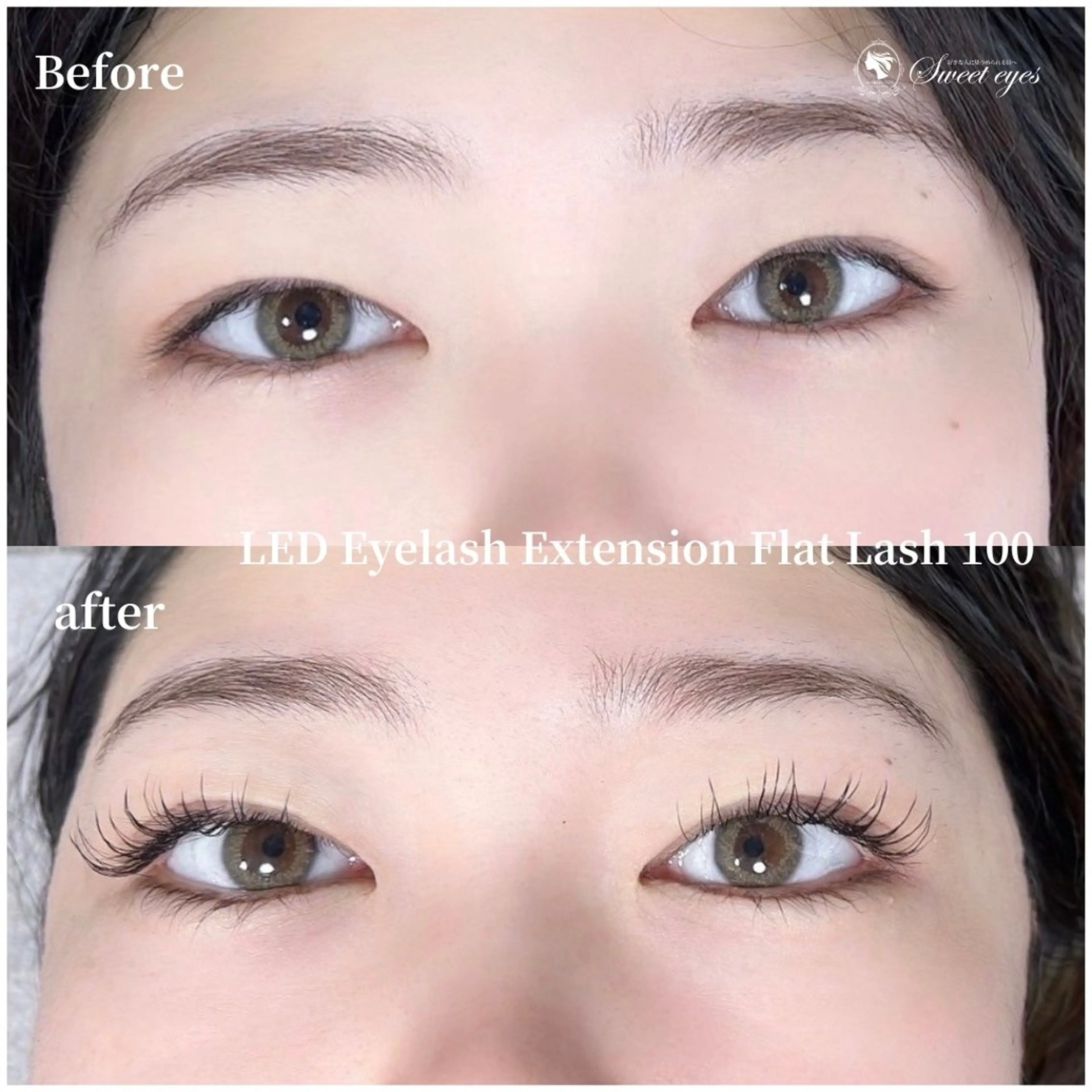 マツエク・マツパ フラットラッシュ ナチュラル マツエク Sweeteyes 金山店のマツエク・マツパデザイン