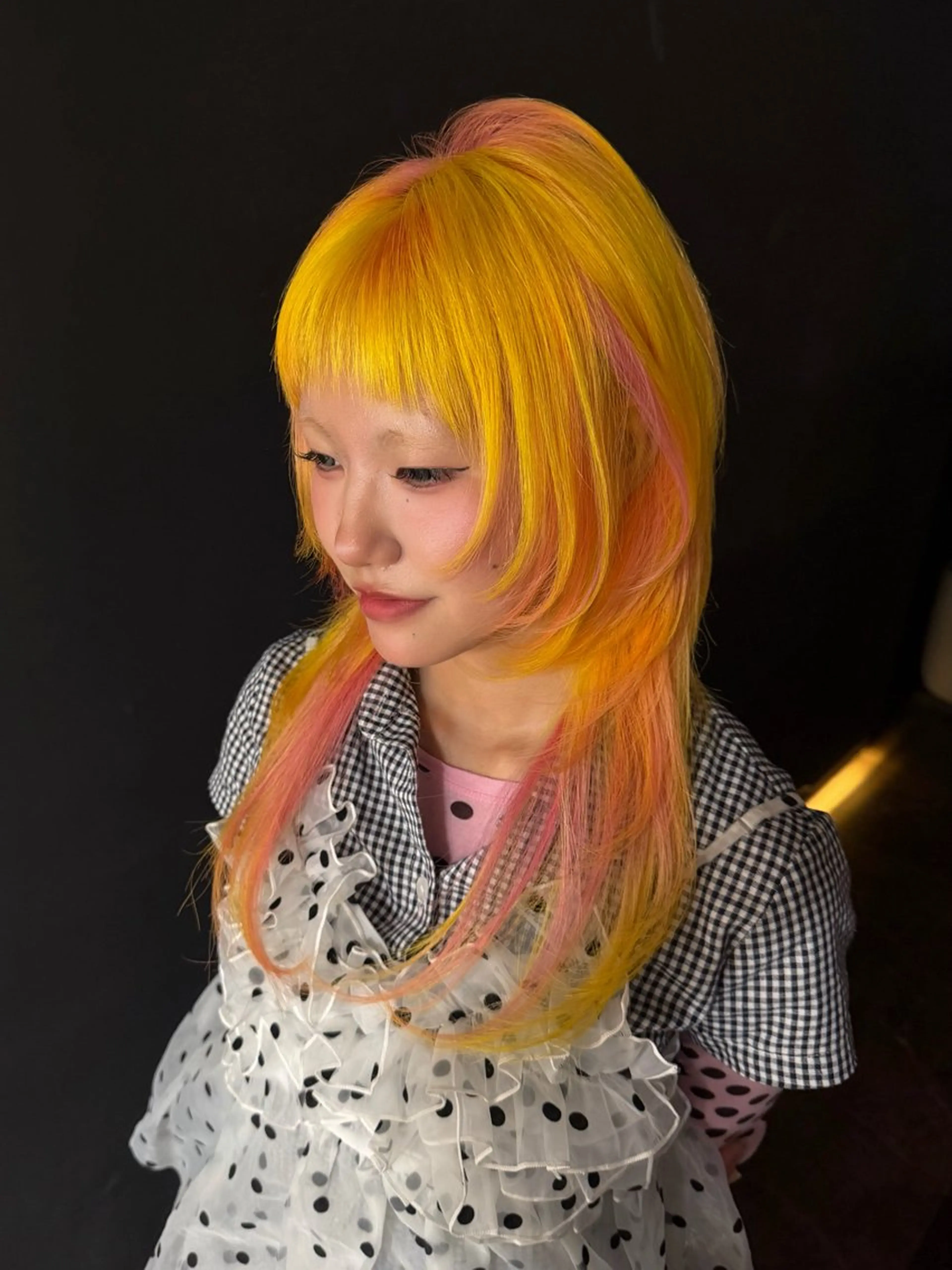ロング カラー ヘアカラー ブリーチ/エクステ/ 新宿/アリルのヘアスタイル