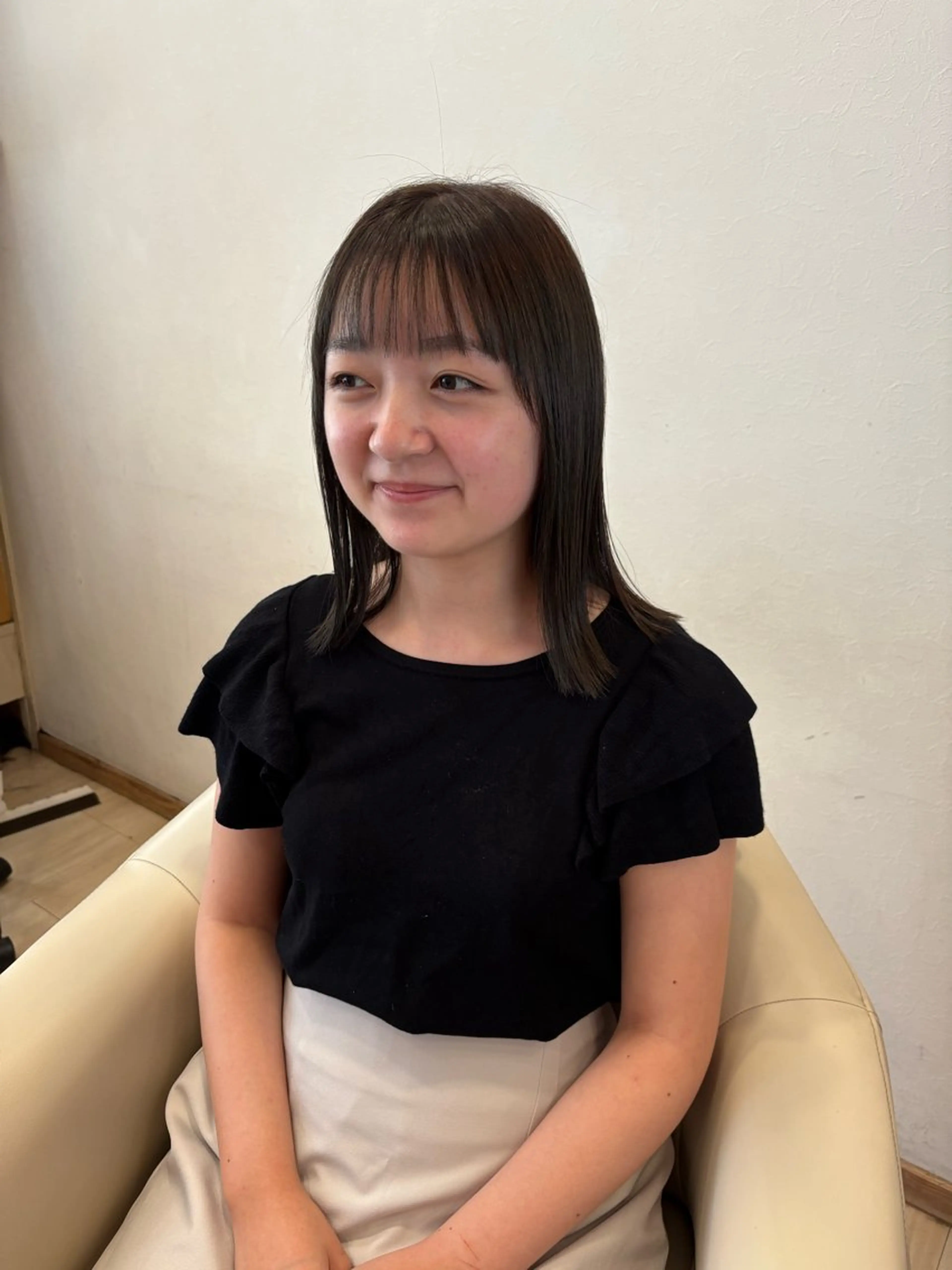 ミディアム パープルカラー サイドバング arch. 津福店のヘアスタイル