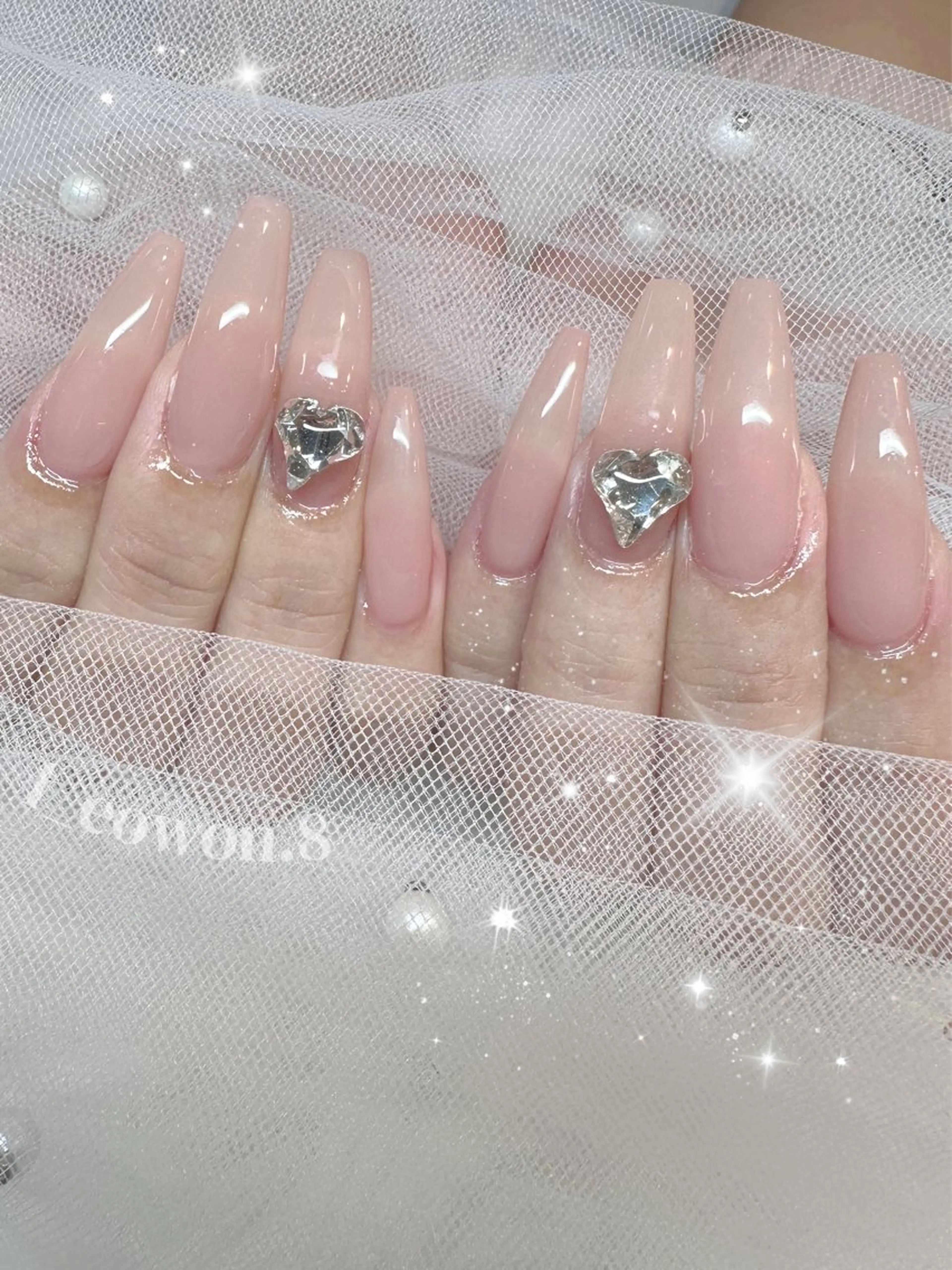 ネイル ハンドネイル NON🎀韓国 シンプルワンホン🎀のネイルデザイン