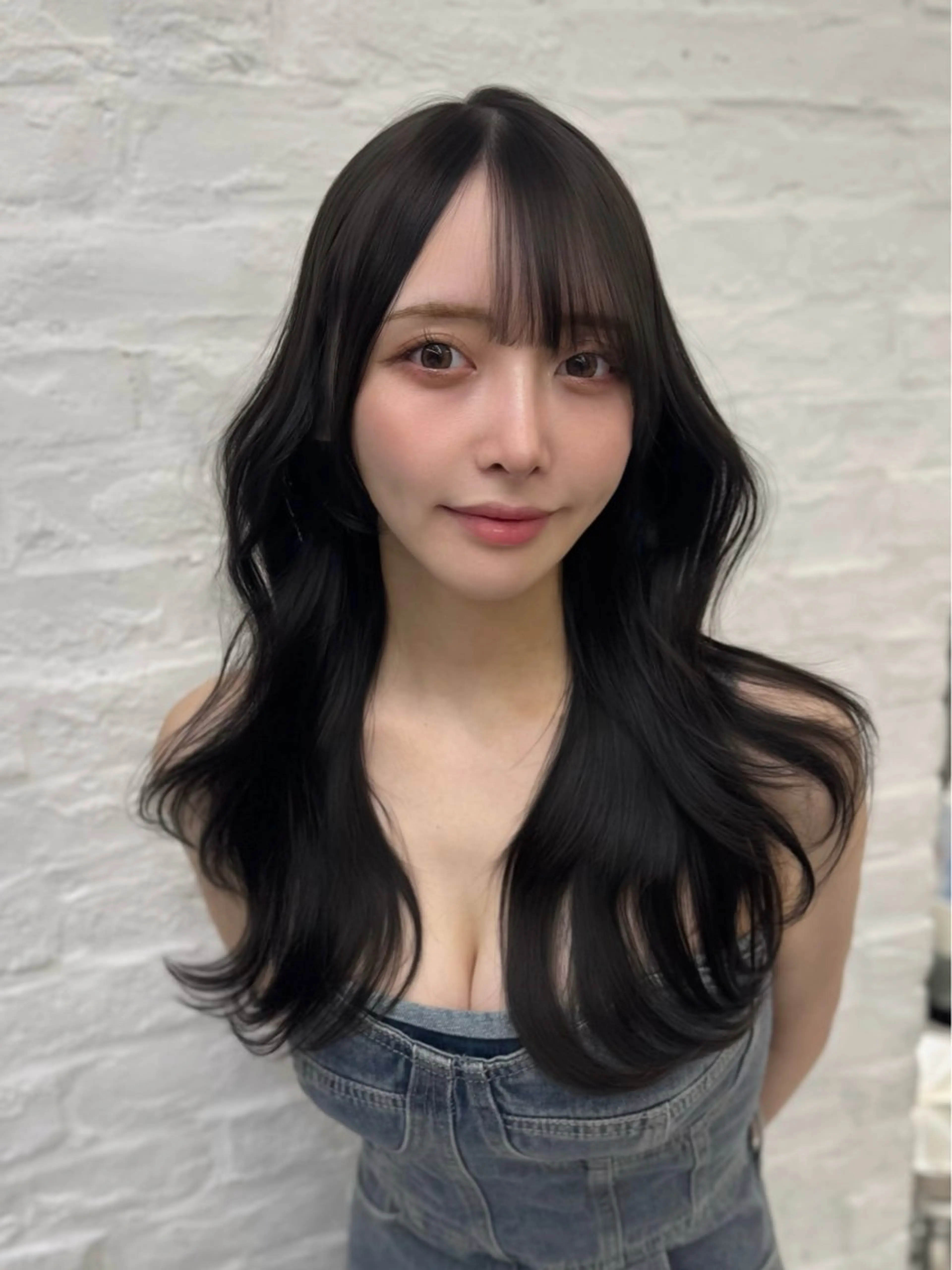 ロング カラー カット ヘアカラー 高島大登/顔周り /レイヤーカットのヘアスタイル