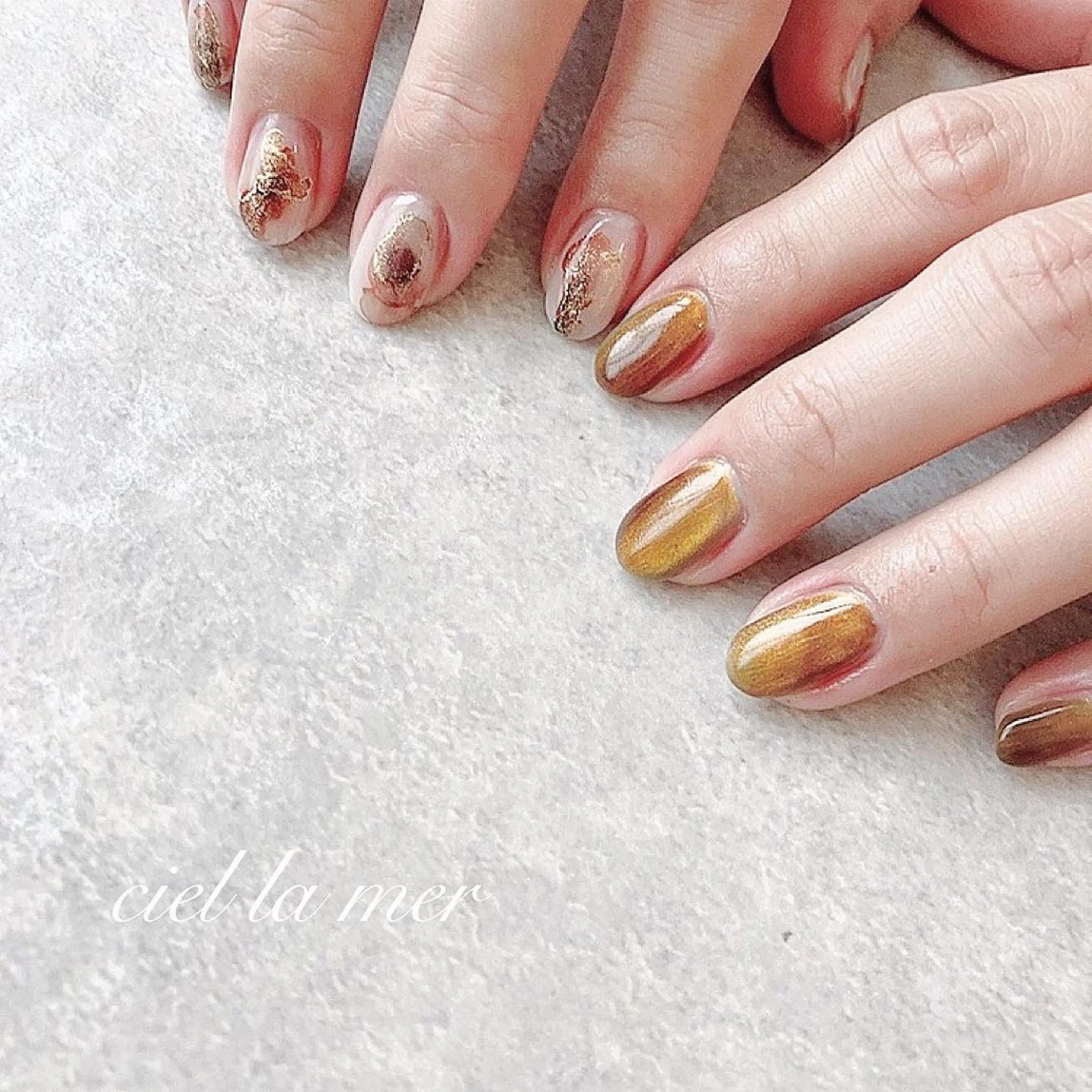 ネイル ハンドネイル フットネイル ciel la merのネイルデザイン