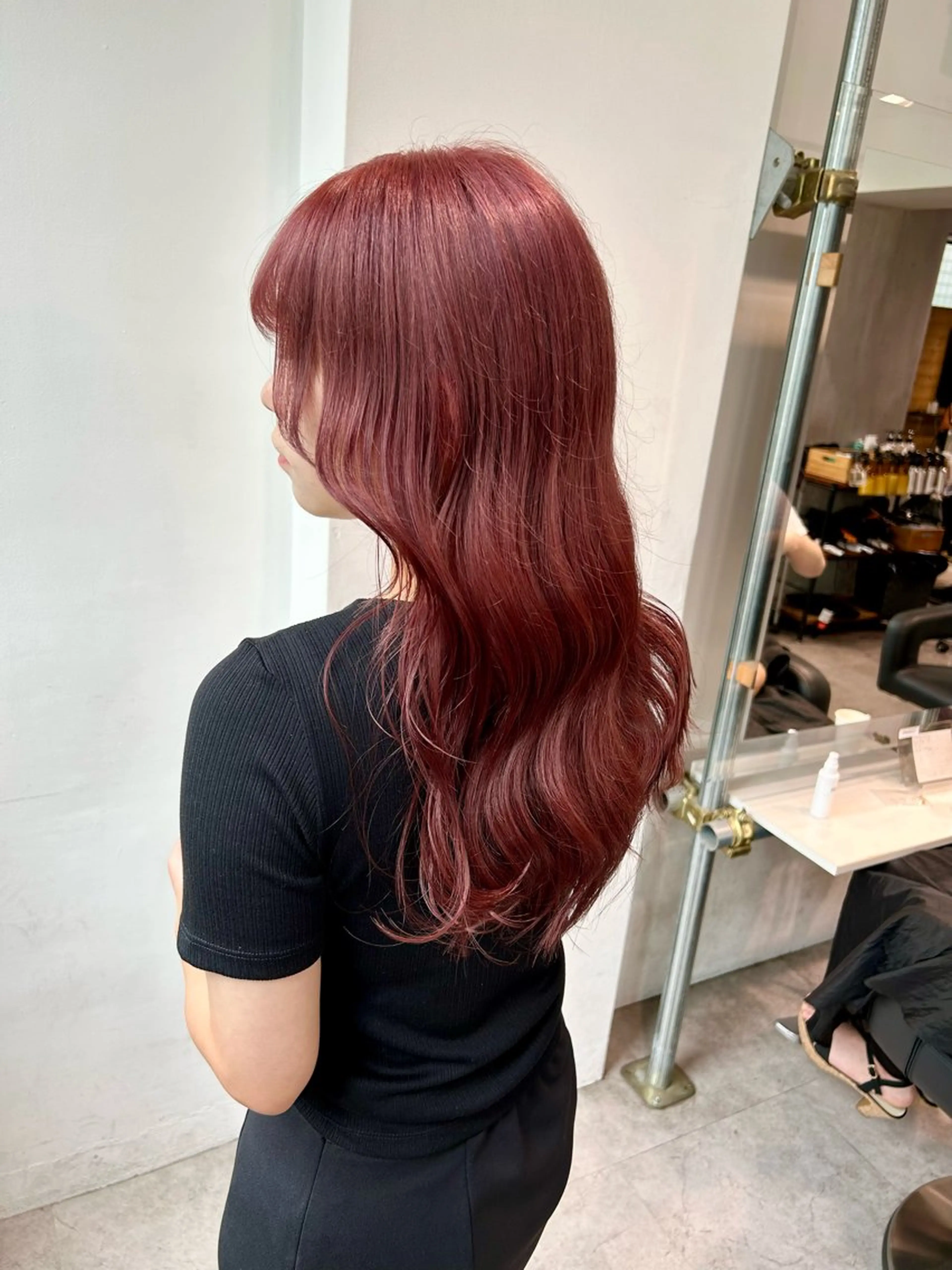 ロング カラー ヘアアレンジ トレンドモテカラー 🩷色落ちまで可愛くのヘアスタイル